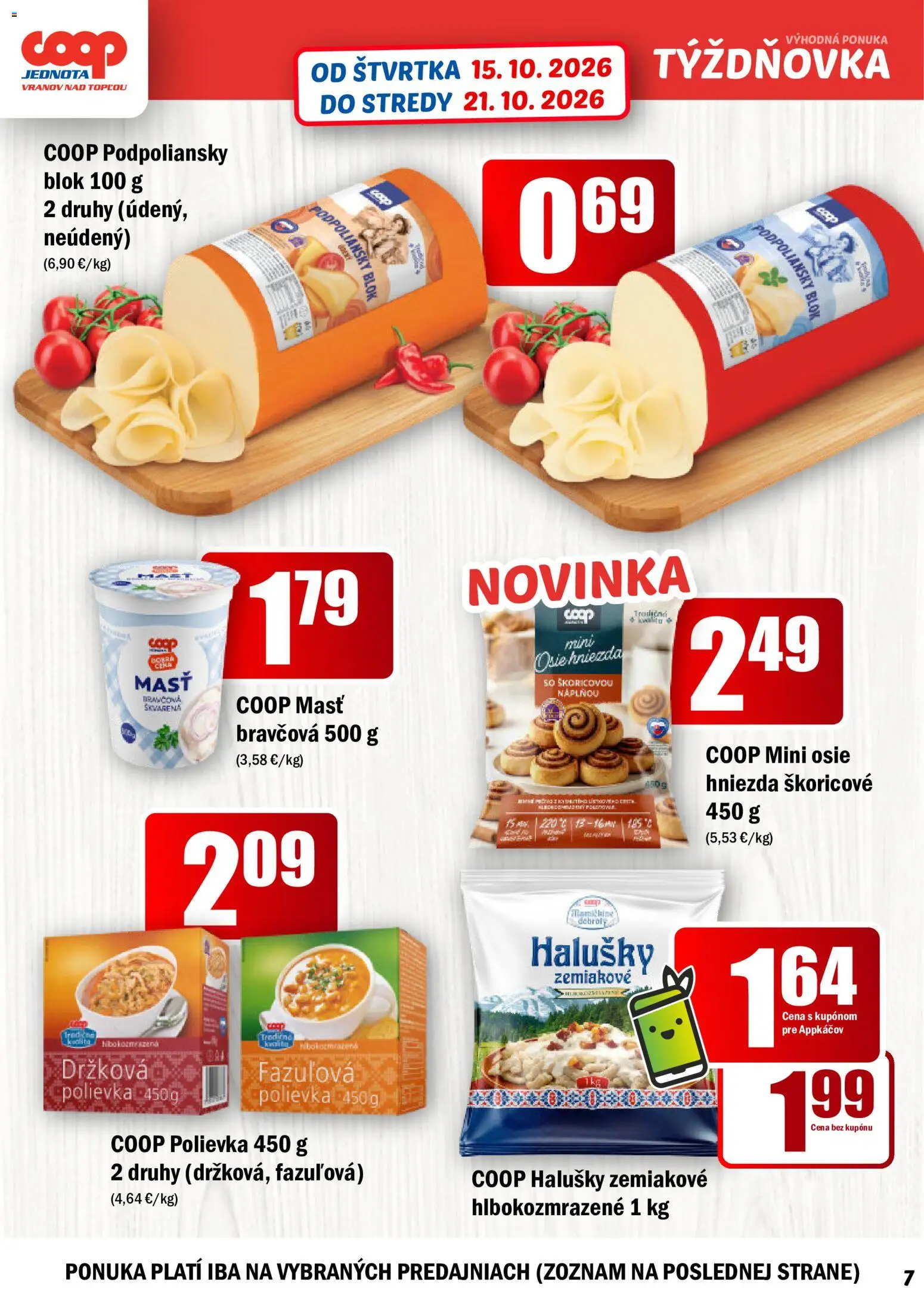 Nové COOP Jednota akcie – leták je platný od 15.10.2026 | Strana: 7
