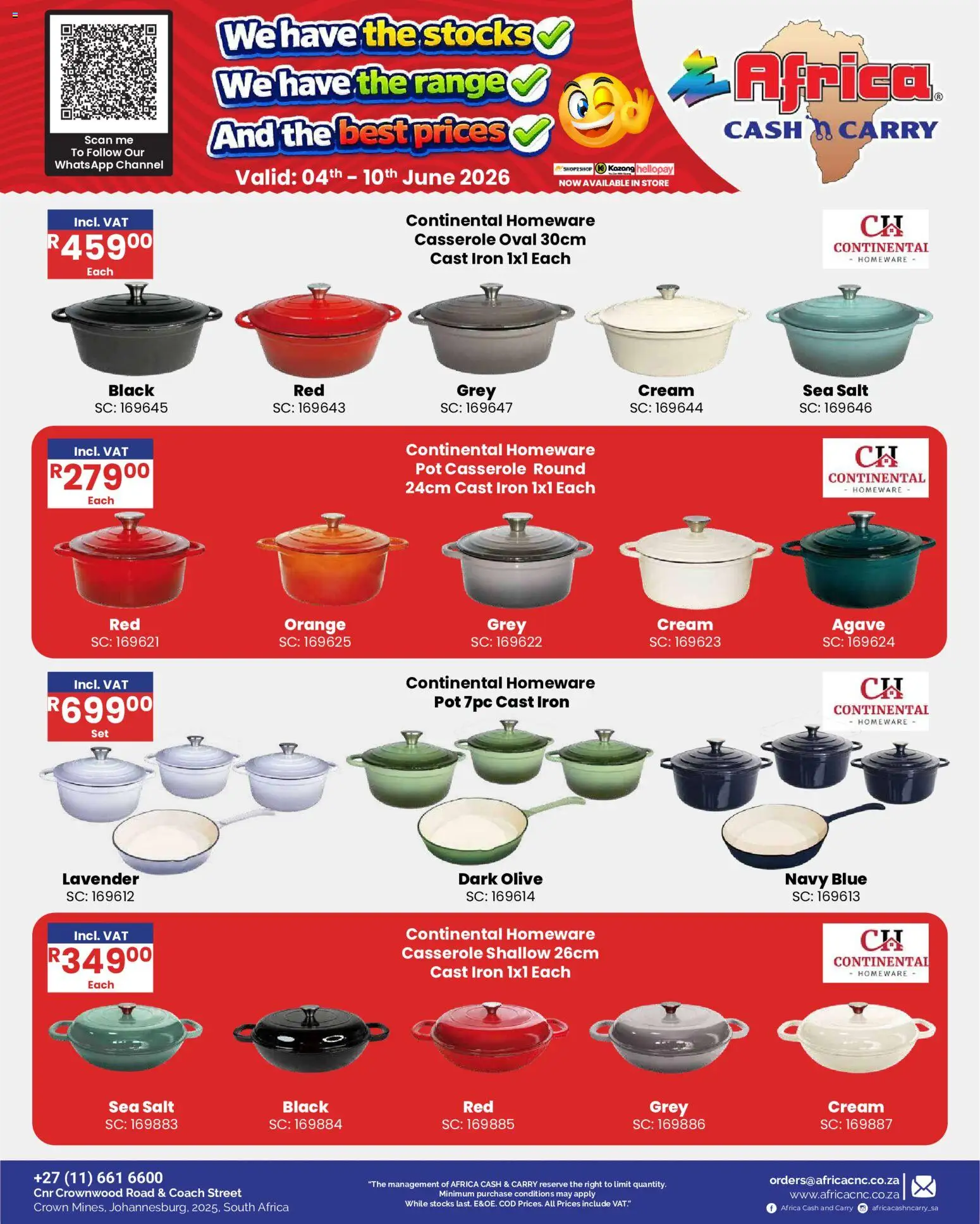New Africa Cash & Carry catalogue – valid from 04.06.2026 | Page: 40 | Products: Iron, Alicate de unhas, Cream, Salt