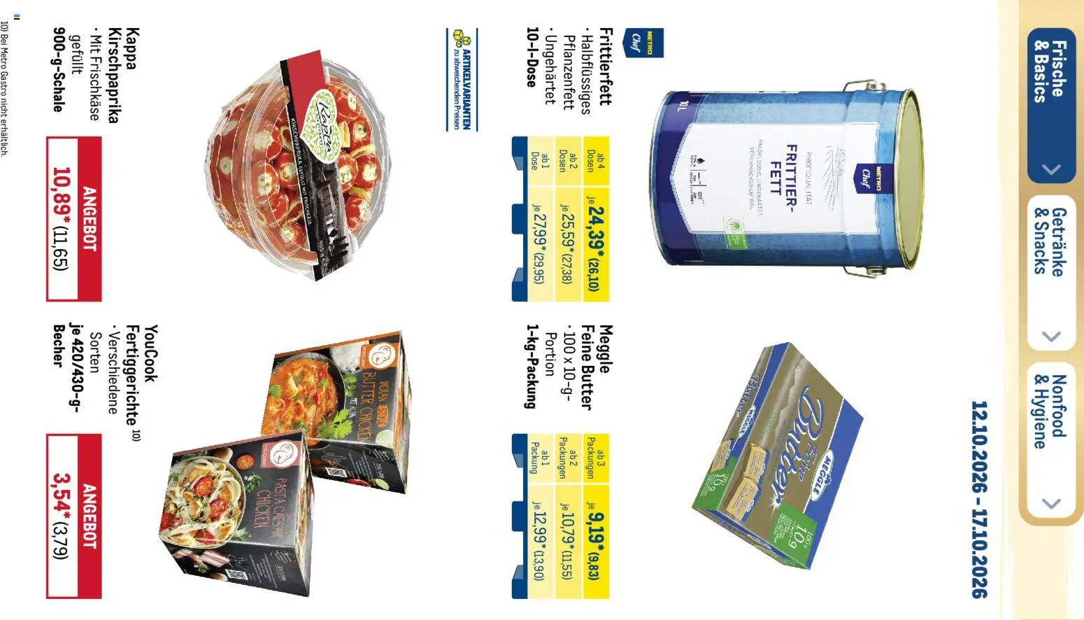 Metro Black Friday – gültig ab 12.10.2026 | Seite: 45 | Produkte: Youcook, Fertiggerichte, Pasta, Frischkase