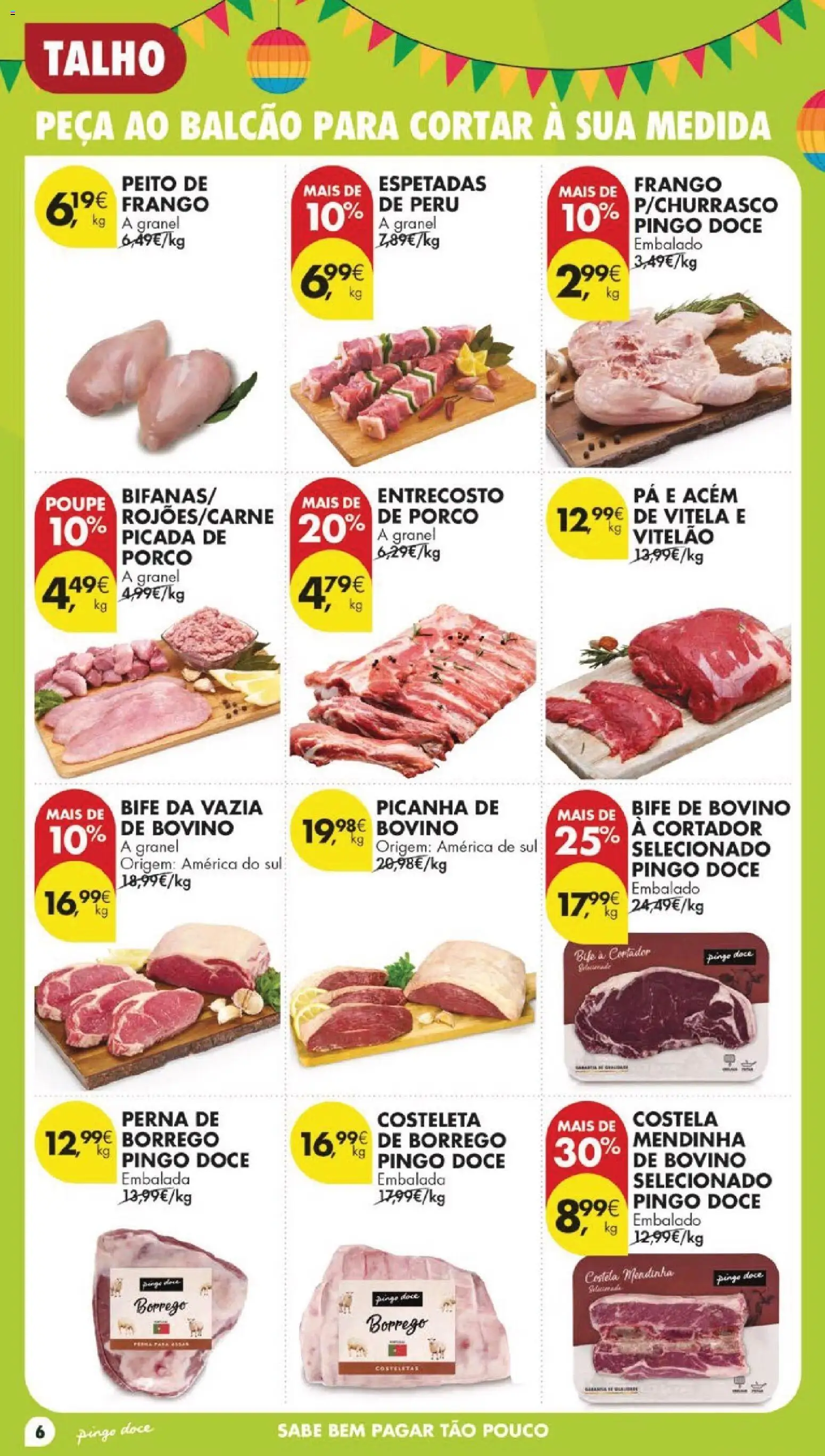 Pingo Doce folheto │ válido de 09.06.2026 | Página: 8 | Produtos: Vitela, Cortador, Frango, Pá
