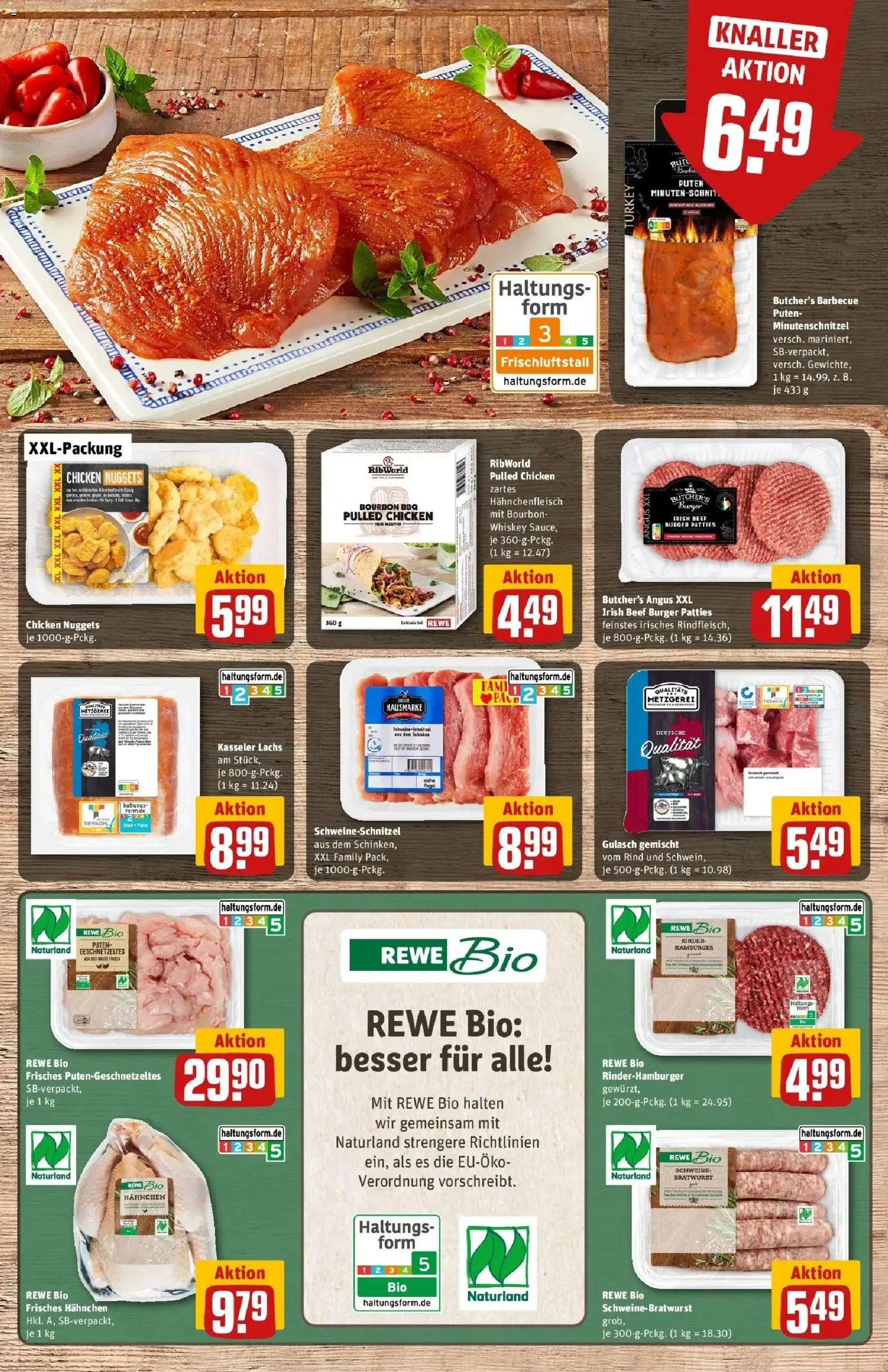 REWE Prospekt ab 14.09.2026 zum Blättern » Angebote | Seite: 7 | Produkte: Bratwurst, Burger, Bourbon, Whiskey