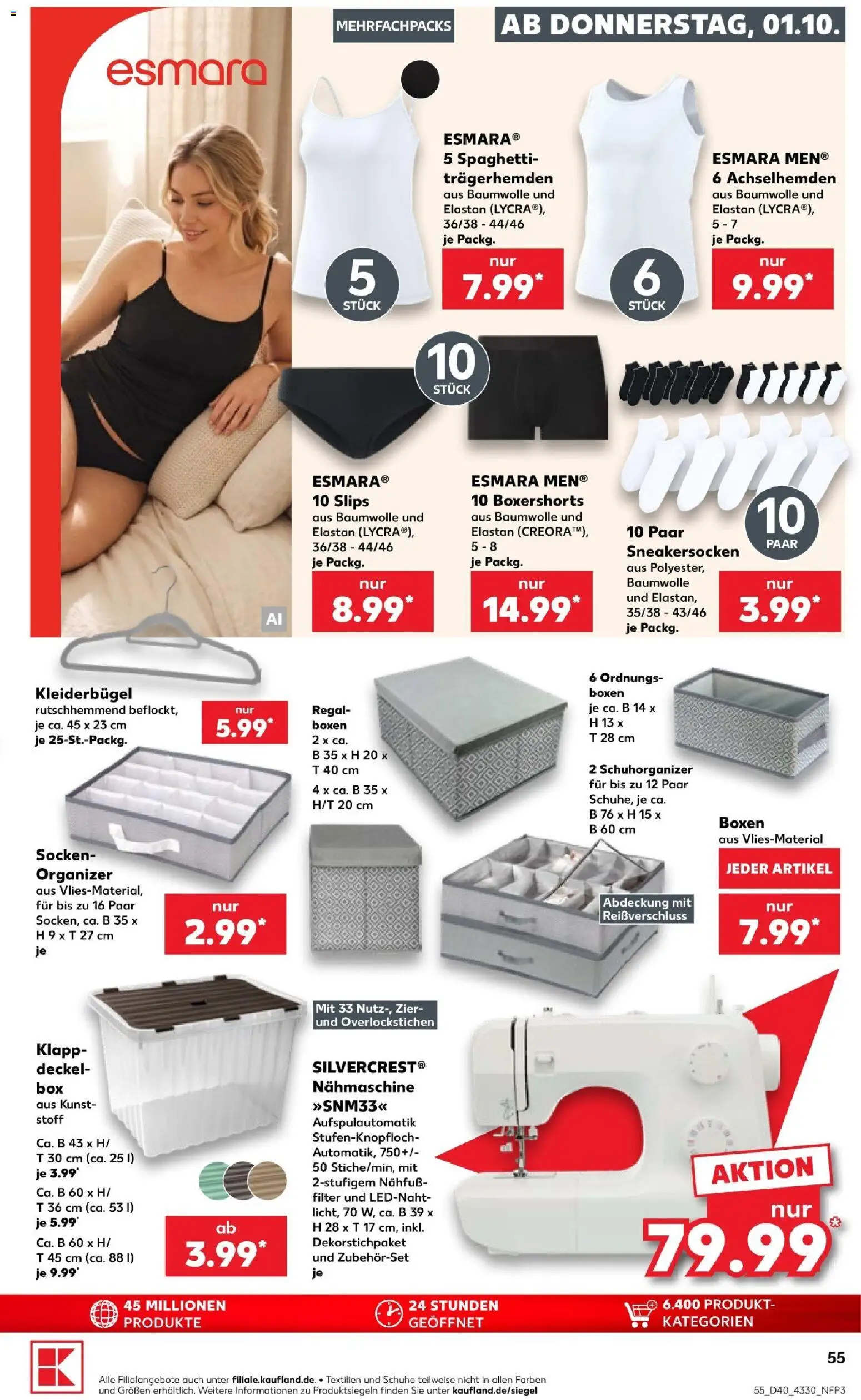 Kaufland Prospekt Potsdam – gültig ab 01.10.2026 | Seite: 59 | Produkte: Nähmaschine, Spaghetti, Regal, Kleiderbügel