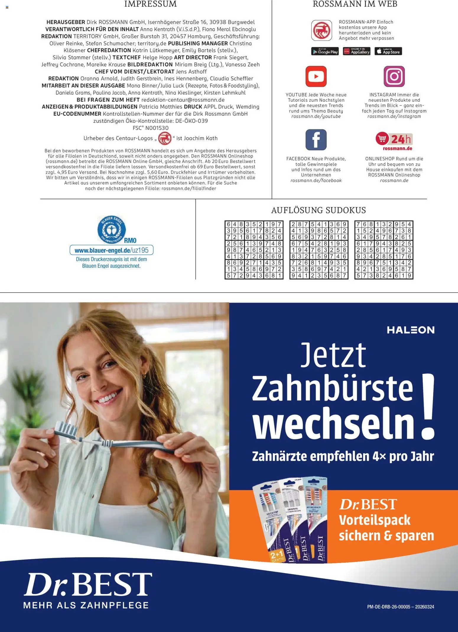 Rossmann Centaur – gültig ab 01.08.2026 | Seite: 105 | Produkte: Zahnbürste, Uhr