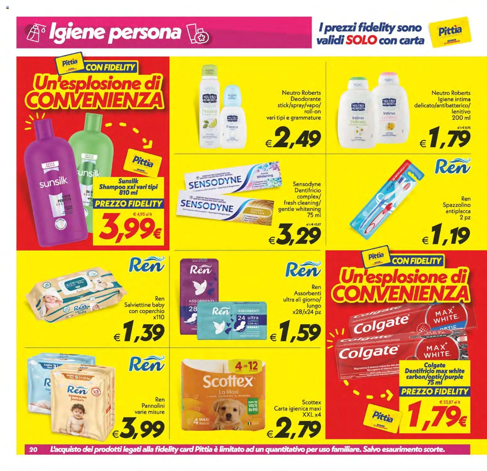Volantino SuperConveniente del 22/09/2026 | Pagina: 20 | Prodotti: Deodorante, Coperchio, Intimo, Assorbenti