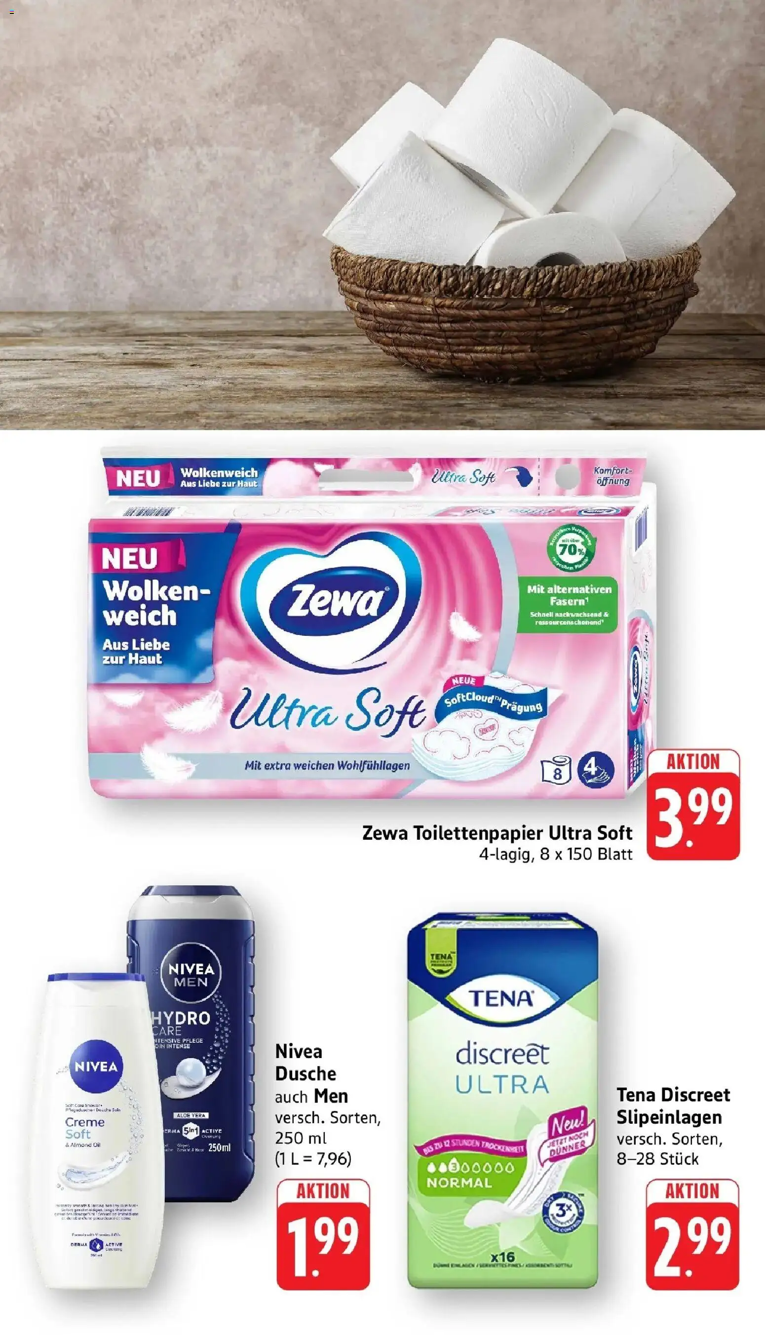 nah & gut Prospekt Offenburg-Zunsweier – gültig ab 31.08.2026 | Seite: 9 | Produkte: Dusche, Zewa, Creme, Toilettenpapier