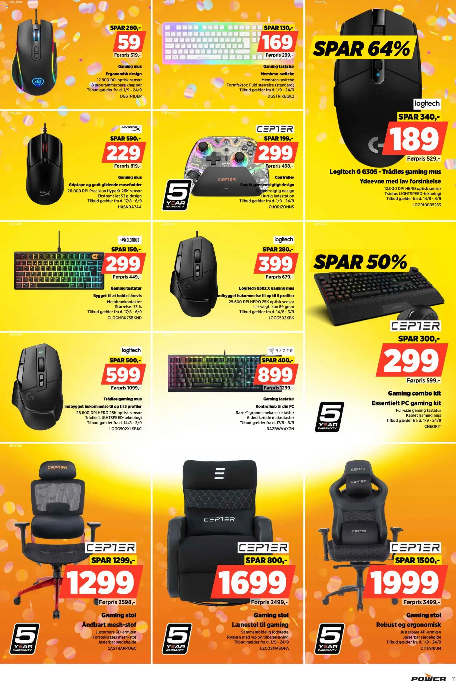Power tilbudsavis – gyldig fra 04/09/2026 | Side: 11 | Produkter: Stol, PC, Mus, Tastatur