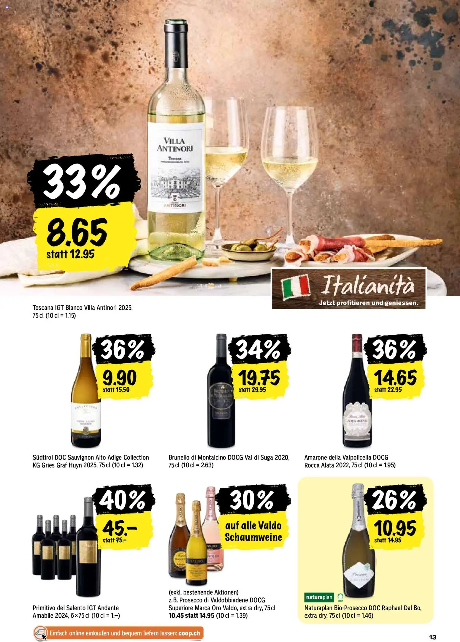 Coop aktionen – gültig ab 20.08.2026 | Seite: 13 | Produkte: Prosecco