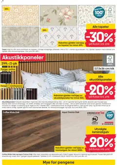 Forhåndsvisning av Utvalgte laminatgulv, Rabatten gjelder ved kjøp av laminatgulv for minst 1000,- gyldig fra 03/08/2026 | Side: 8 | Produkter: Sengegavl, Knagger