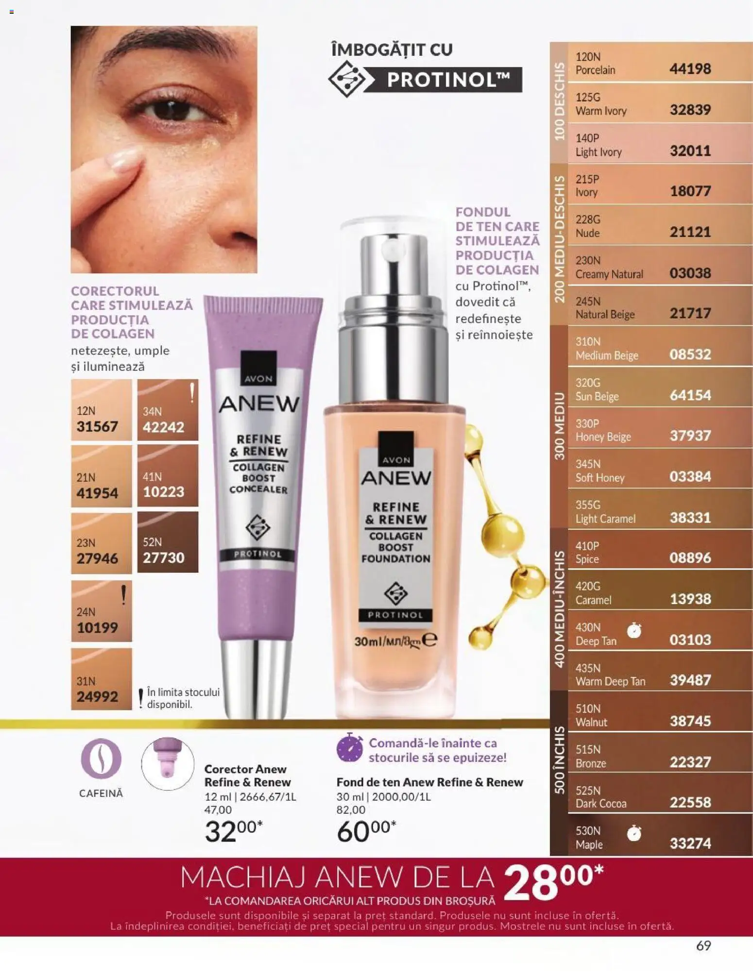 Noul catalog Avon – valabil de la 01.09.2026 | Pagină: 69 | Produse: Fond de ten, Machiaj, Concealer