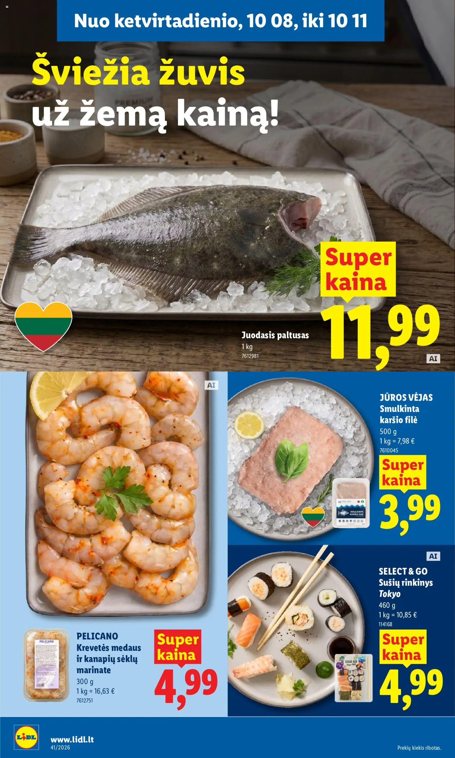 LIDL akcijos nuo 2026.10.05 | Puslapis: 52 | Prekių: Žuvis