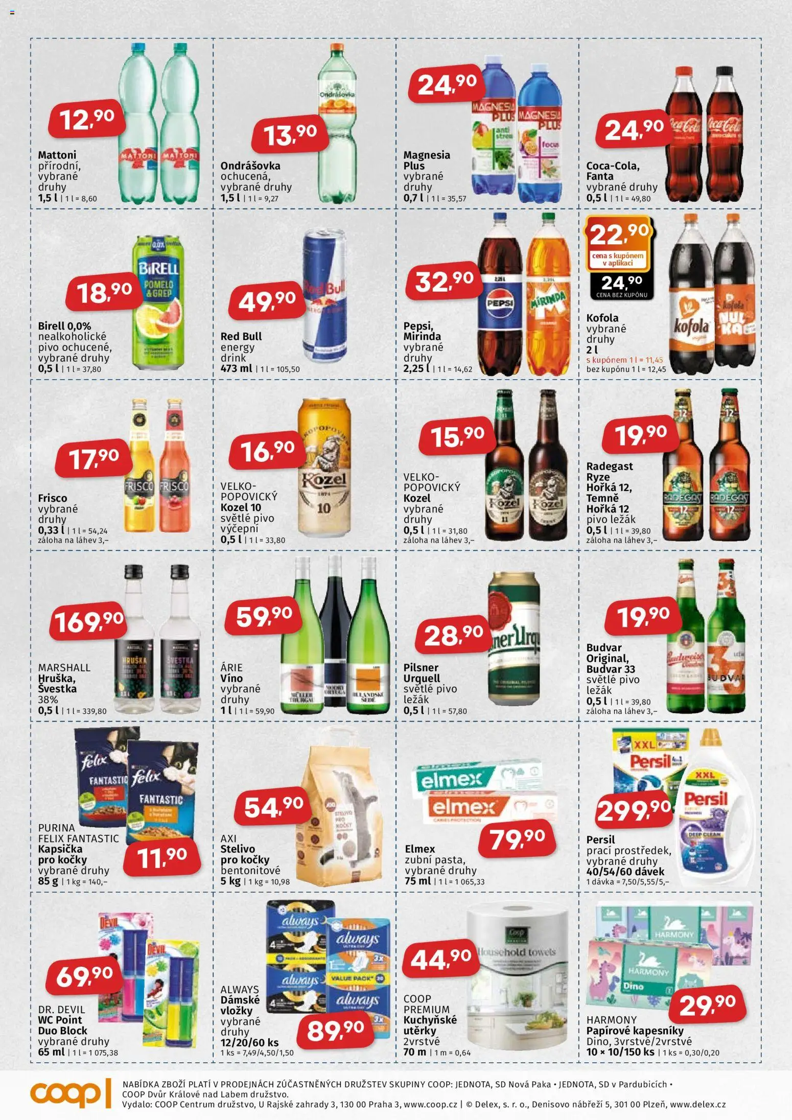 Coop leták - Východočeský region od 09.09.2026 | Strana: 4 | Produkty: Ondrášovka, Utěrky, Papírové kapesníky, Persil
