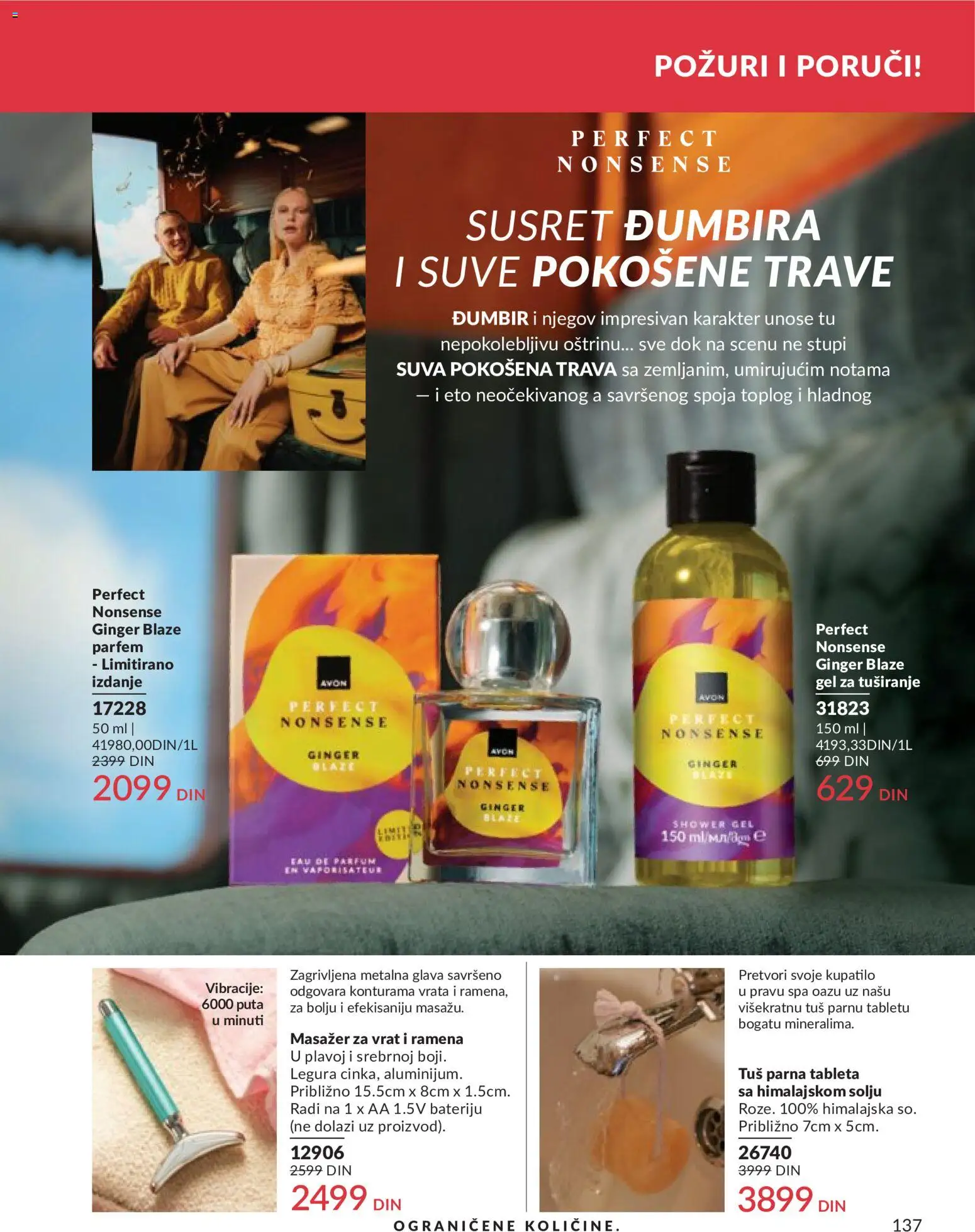 AVON katalog - važi od 01.05.2026 | Strana: 137 | Proizvode: Parfem, Vrata, Tuš, Gel za tuširanje