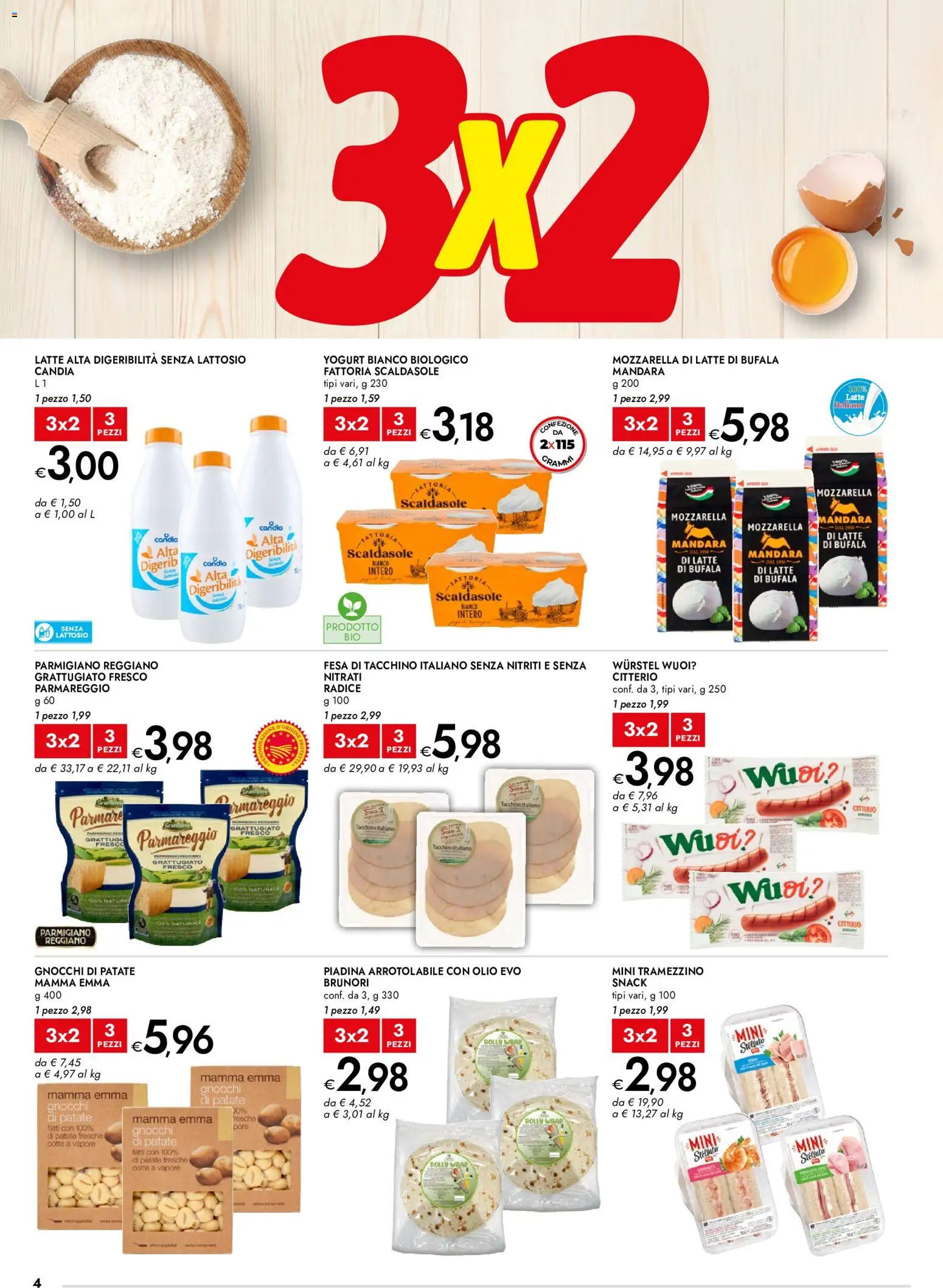 Volantino bennet del 28.05.2026 | Pagina: 4 | Prodotti: Yogurt, Tacchino, Latte, Tramezzino