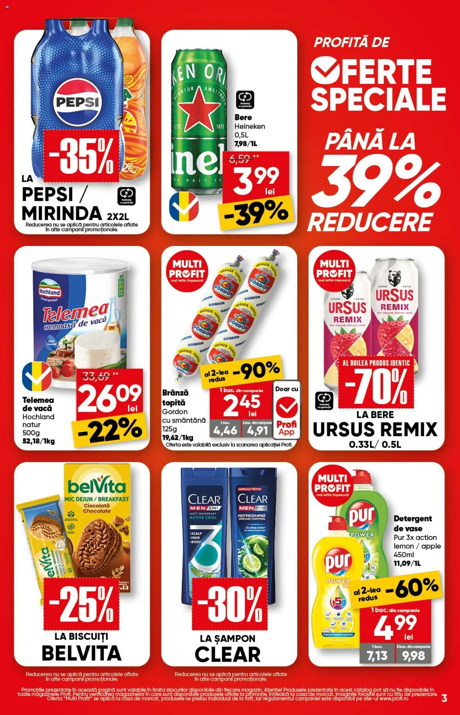 Noul catalog Profi – valabil de la 03.09.2026 | Pagină: 3 | Produse: Active, Șampon, Ciocolată, Bere