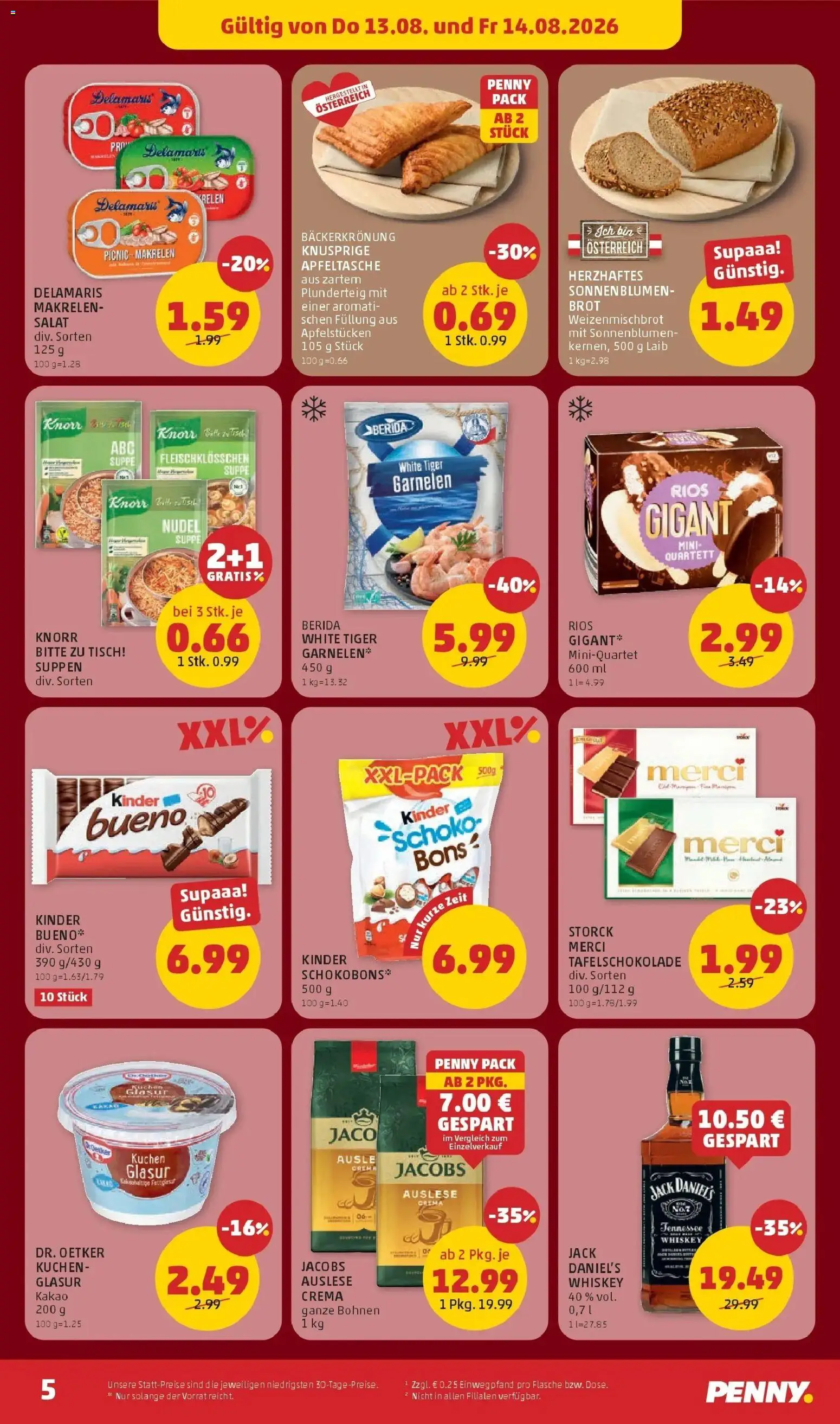 Penny Markt Die ganze Woche sparen ab (13.08.2026) - Angebote, Prospekt | Seite: 5