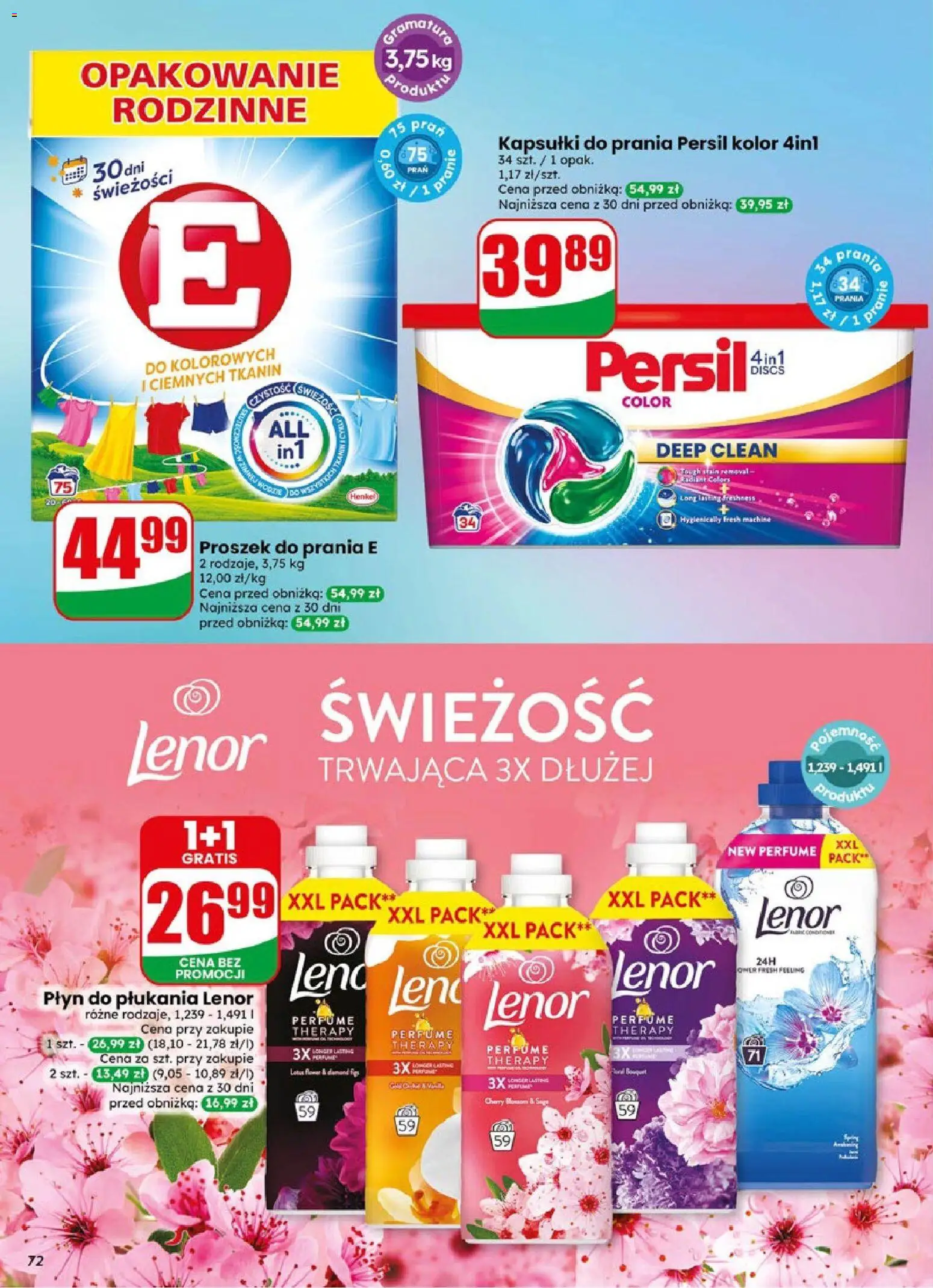 Dino gazetka od 06.05.2026 | Strona: 72 | Produkty: Kapsułki do prania, Płyn do płukania Lenor, Proszek do prania, Detergent