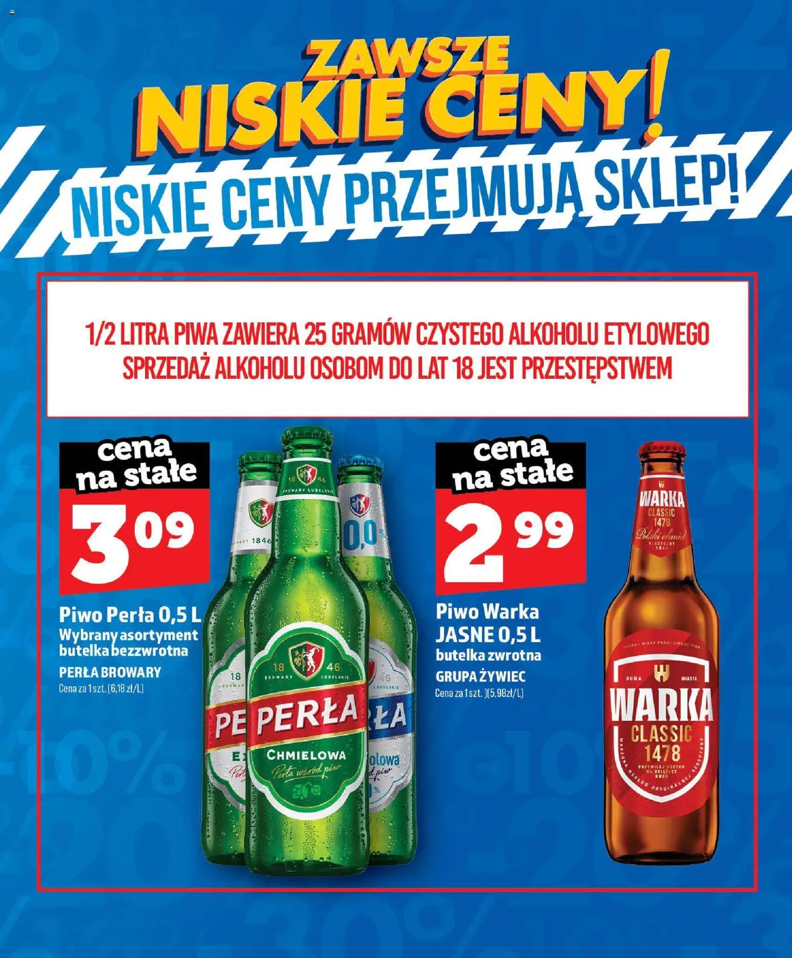 Topaz gazetka - Zawsze Niskie Ceny od 01.07.2026 | Strona: 62 | Produkty: Piwo perła, Warka, Piwo Warka, Piwo