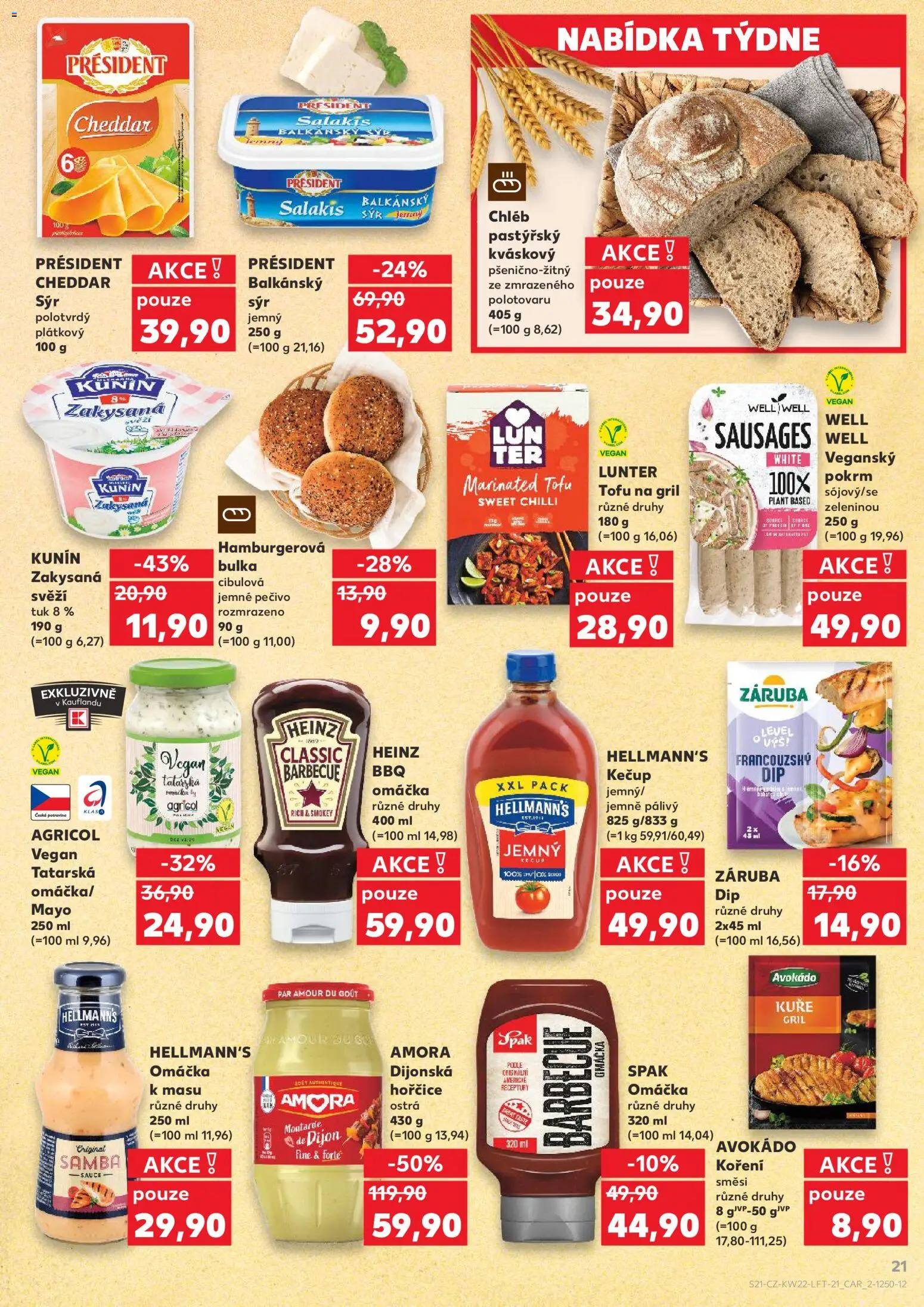 Kaufland leták - Plzeň Bory od 27.05.2026 | Strana: 21 | Produkty: Vegan, Chléb, Koření, Dijonská hořčice