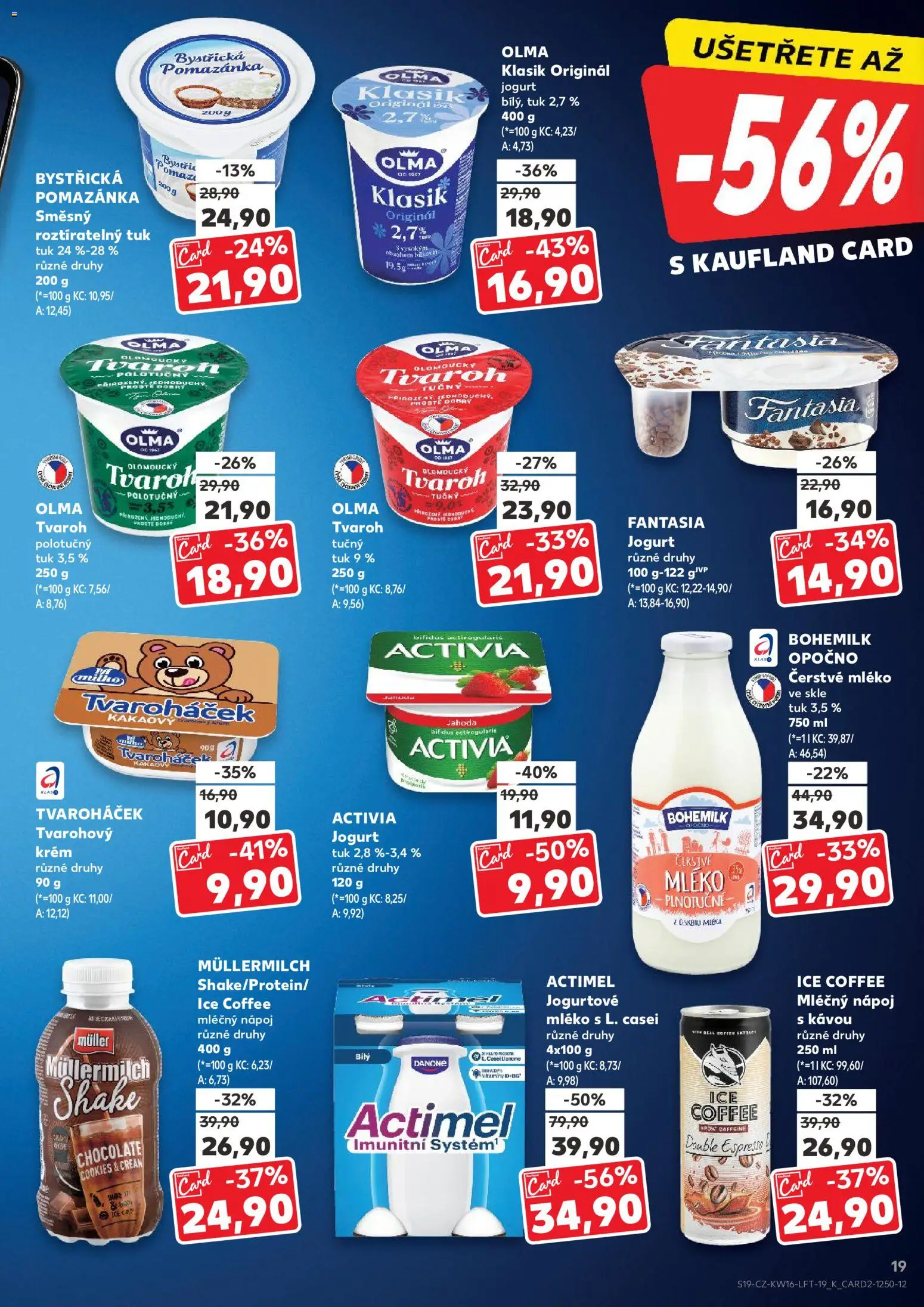Kaufland leták od 15.04.2026 | Strana: 19 | Produkty: Krém, Tvaroh, Tvaroh tučný, Pomazánka