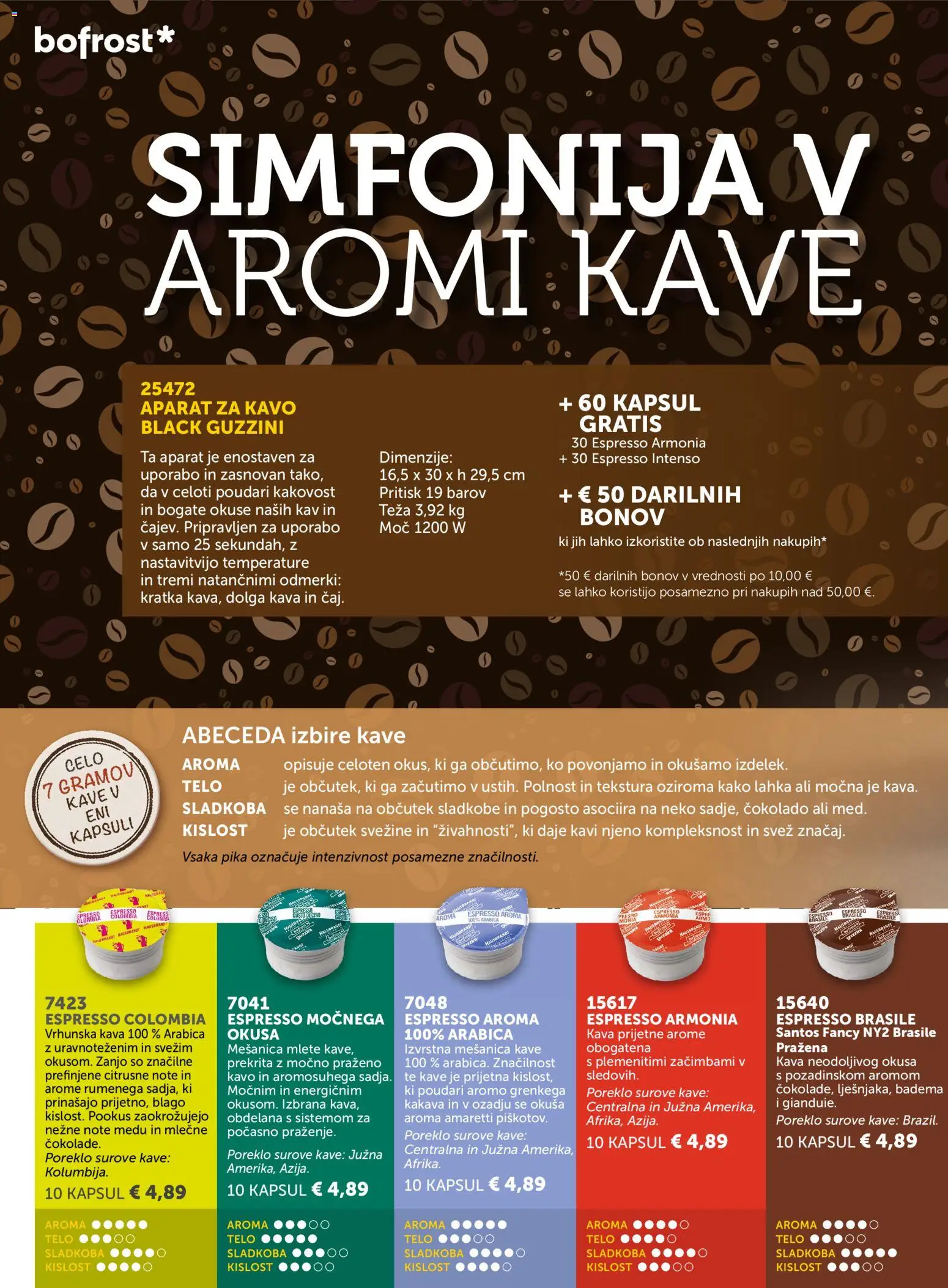 Novi Bofrost katalog ponudbe – veljaven od 01.10.2026 | Stran: 94 | Izdelki: Teza, Aparat za kavo, Kava
