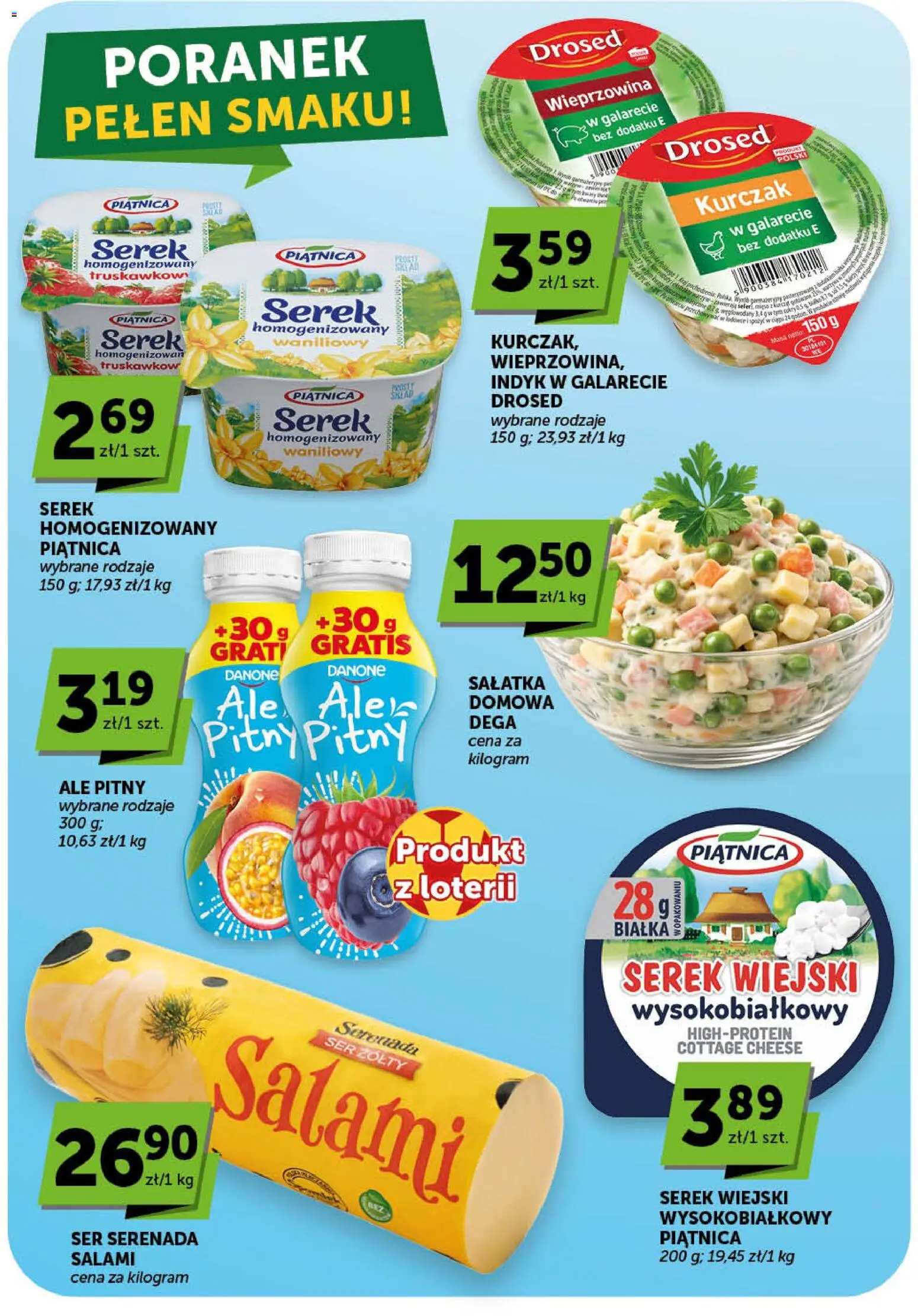 Groszek gazetka od 25.06.2026 | Strona: 26 | Produkty: Ser żółty, Serek wiejski, Indyk w galarecie, Salami