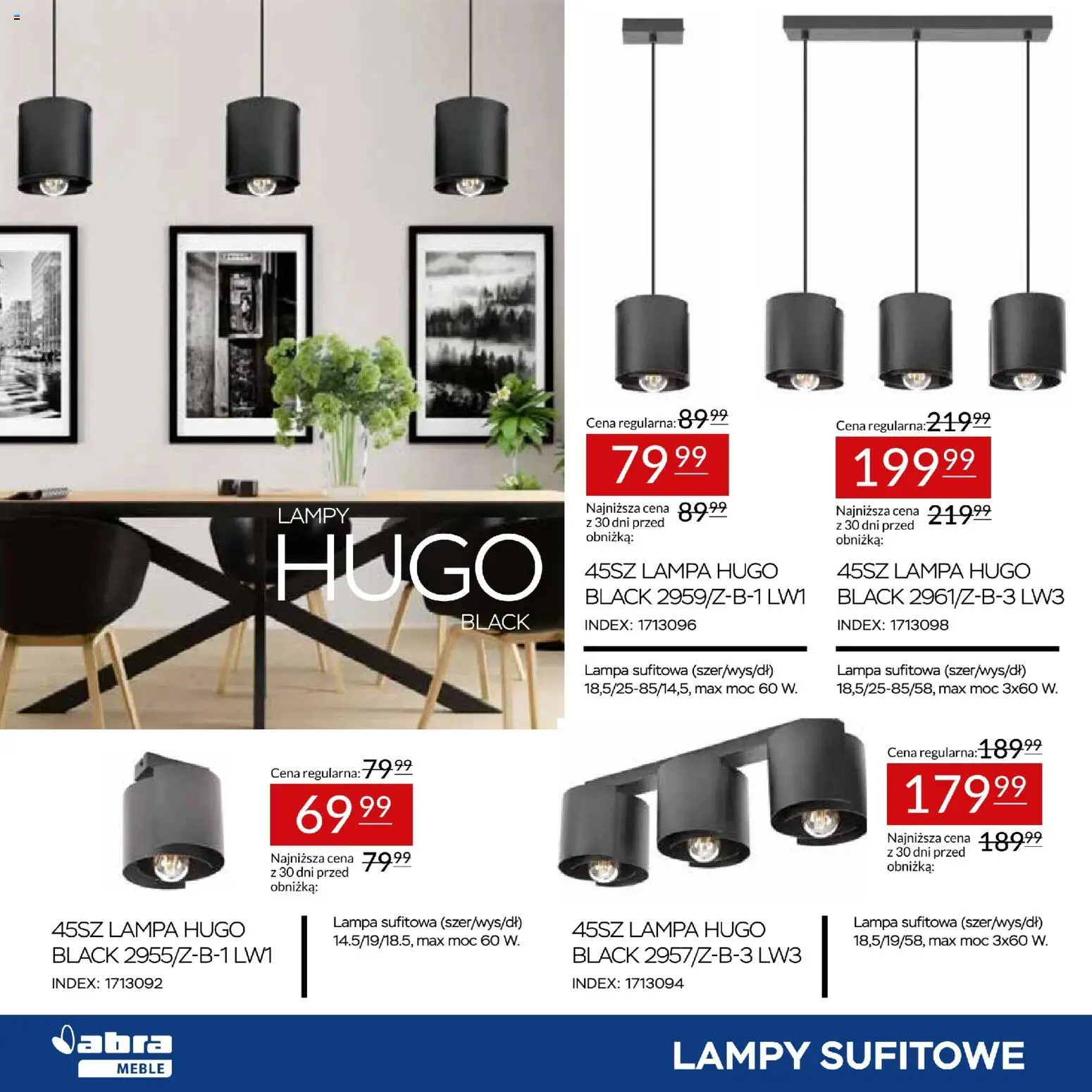 Abra meble gazetka od 24.09.2026 | Strona: 2 | Produkty: Lampa, Lampa sufitowa