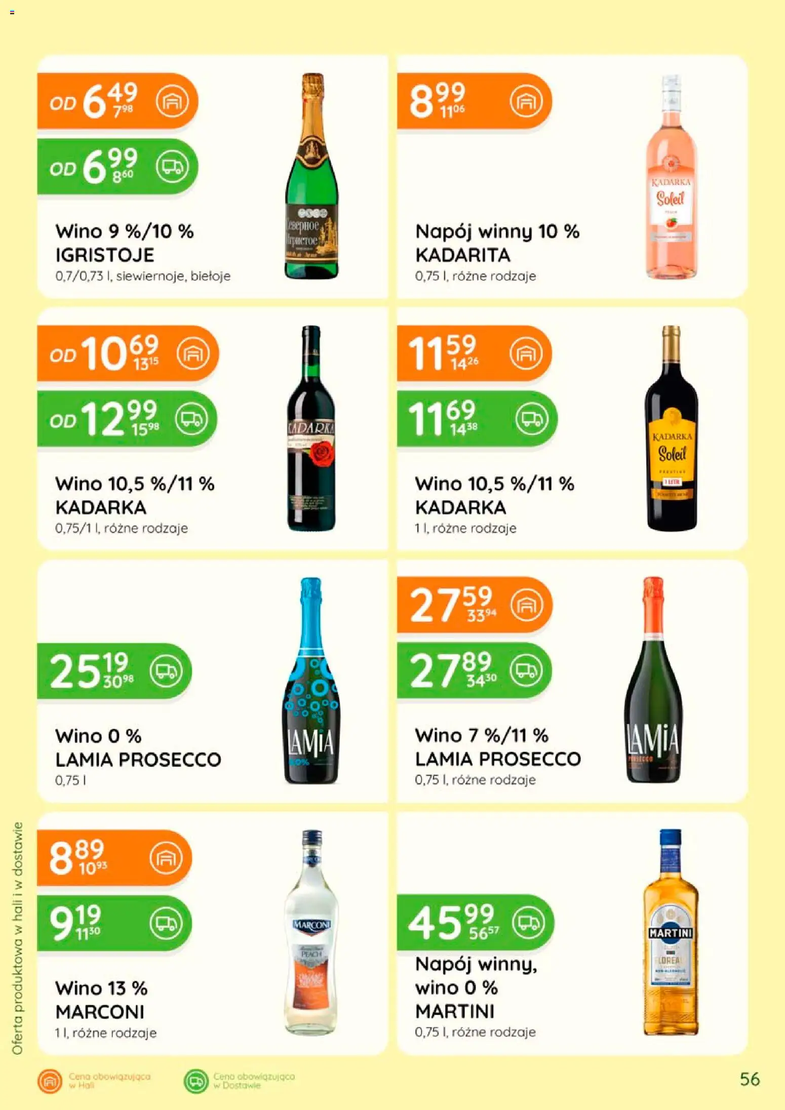 Eurocash gazetka - Katalog Alkoholowy od 01.07.2026 | Strona: 56 | Produkty: Martini, Wino, Prosecco
