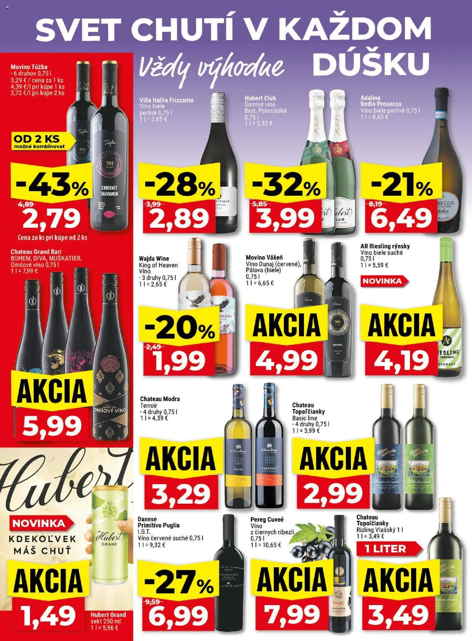 Nové Klas akcie – leták je platný od 03.08.2026 | Strana: 21 | Produkty: Víno, Prosecco, Sekt, Šumivé víno