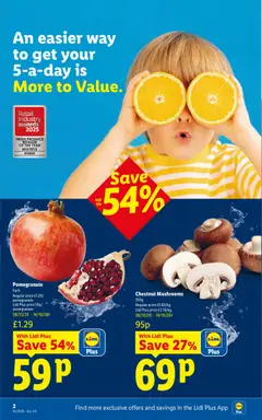 Preview of Weekly offers Lidl England valid from 08/10/2026 | Page: 2 | Products: Pomegranate, Mushrooms
