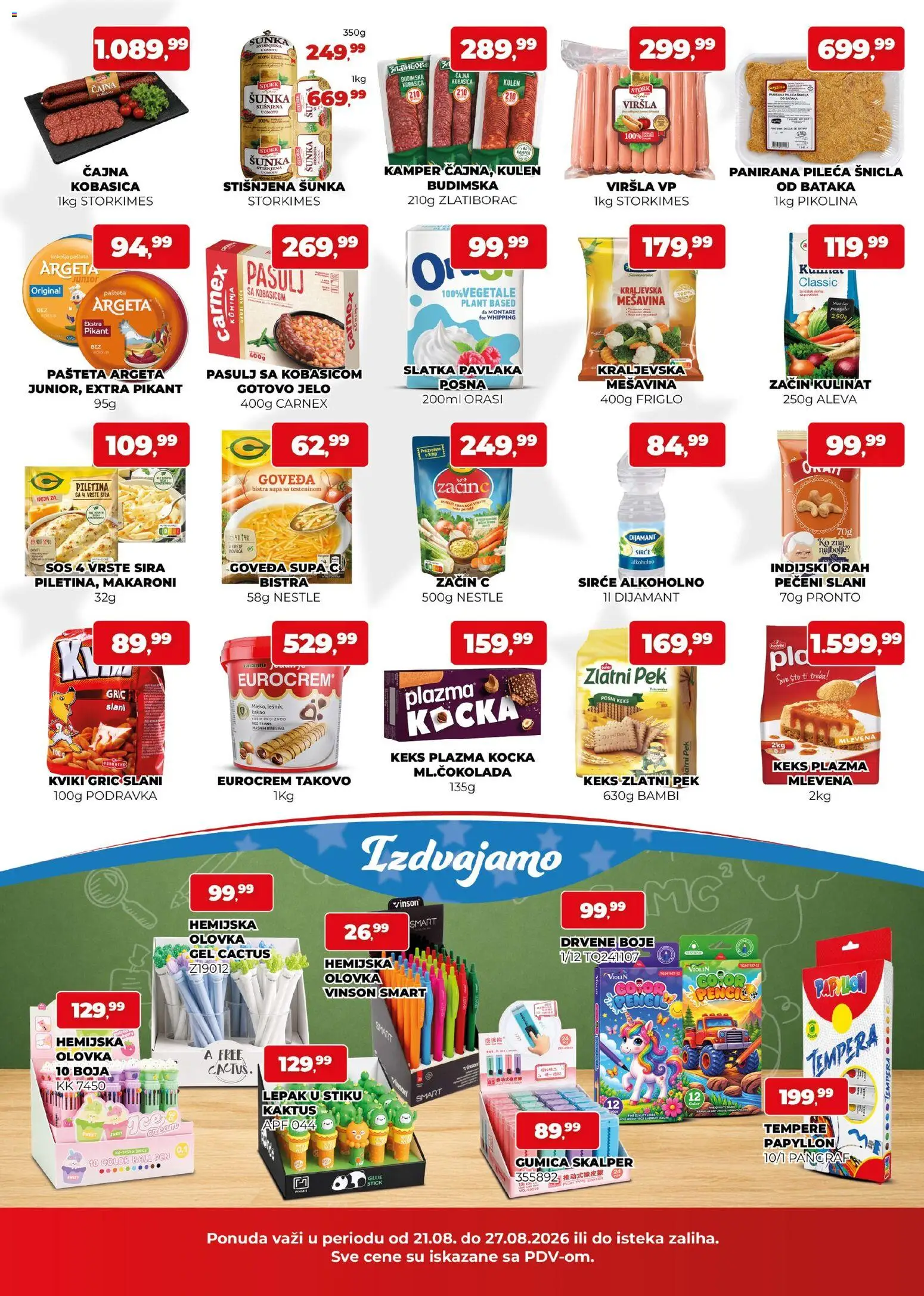 Plus Cash & Carry katalog - važi od 21.08.2026 | Strana: 2 | Proizvode: Sto, Eurocrem, Podravka, Sos