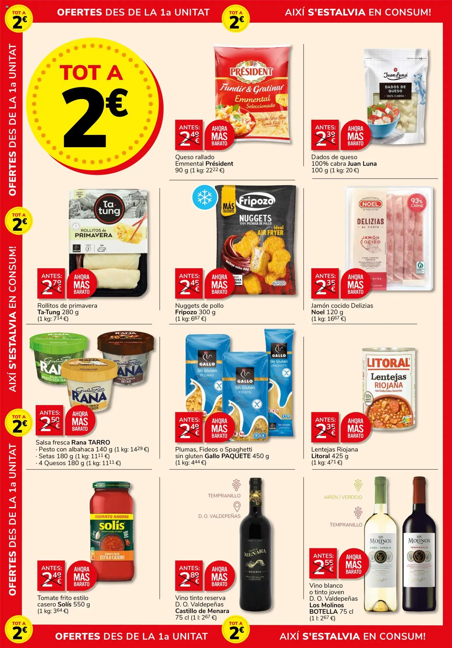 Consum folleto │ válido desde el 27/08/2026 | Página: 6 | Productos: Queso, Tomate, Pesto, Pollo