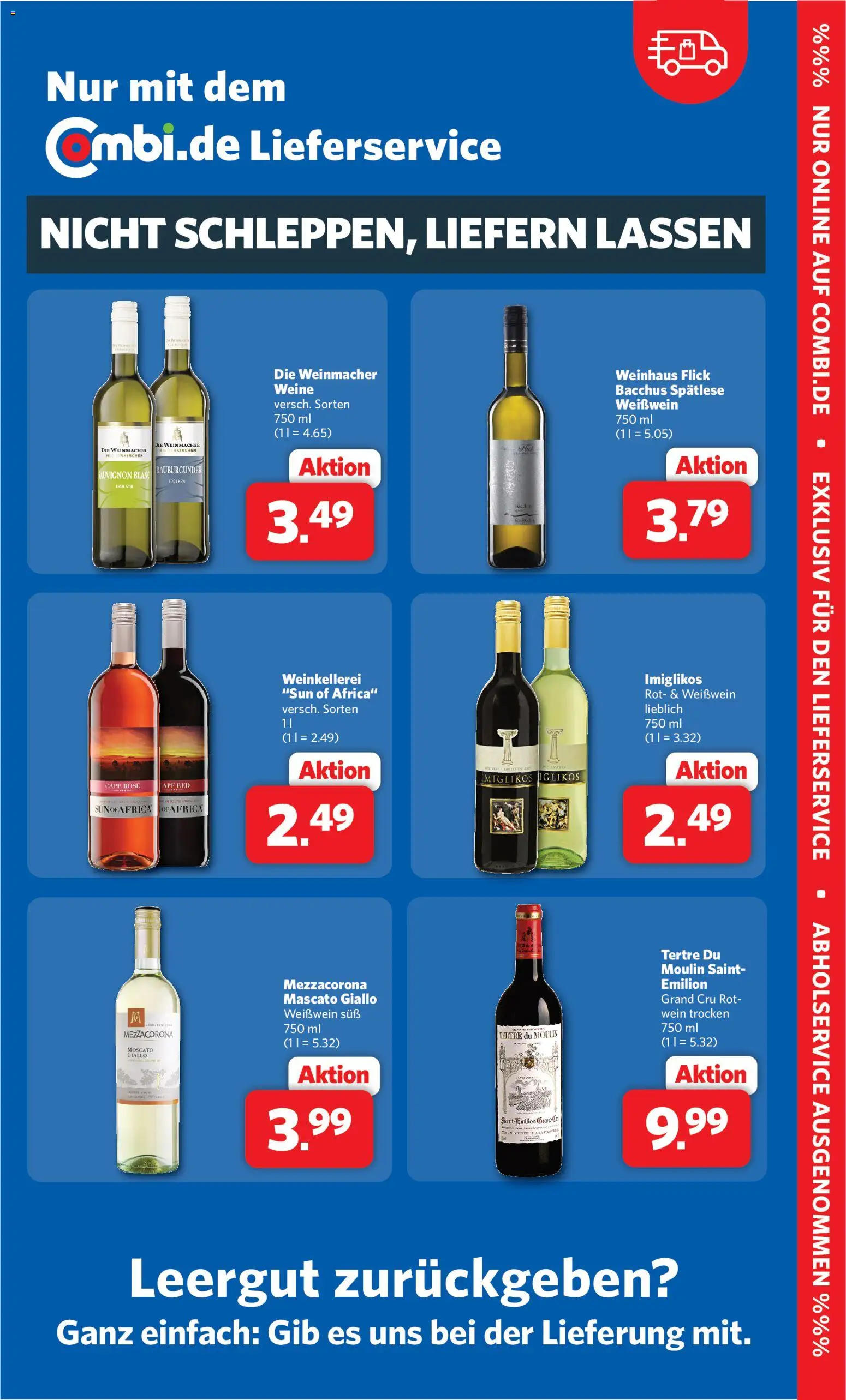 Combi Lieblingsdrinks – gültig ab 11.05.2026 | Seite: 3 | Produkte: Weißwein, Wein