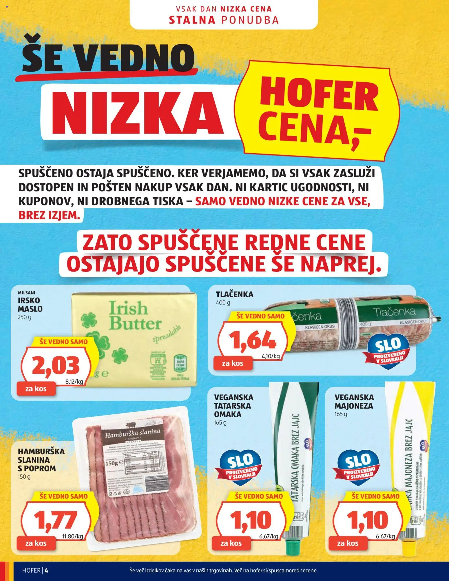 Hofer SI katalog | vrijedi od 13.05.2026 | Stranica: 4 | Proizvodi: Slanina, Majoneza