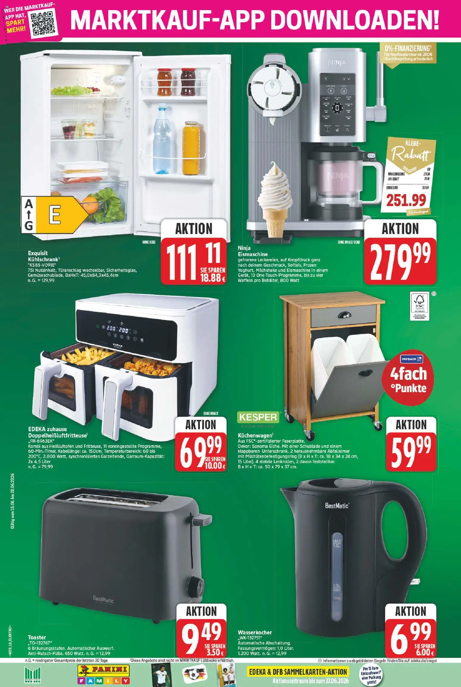 Marktkauf Prospekt – gültig ab 15.06.2026 | Seite: 16 | Produkte: Wasserkocher, Toaster, Abfalleimer, Waffeln