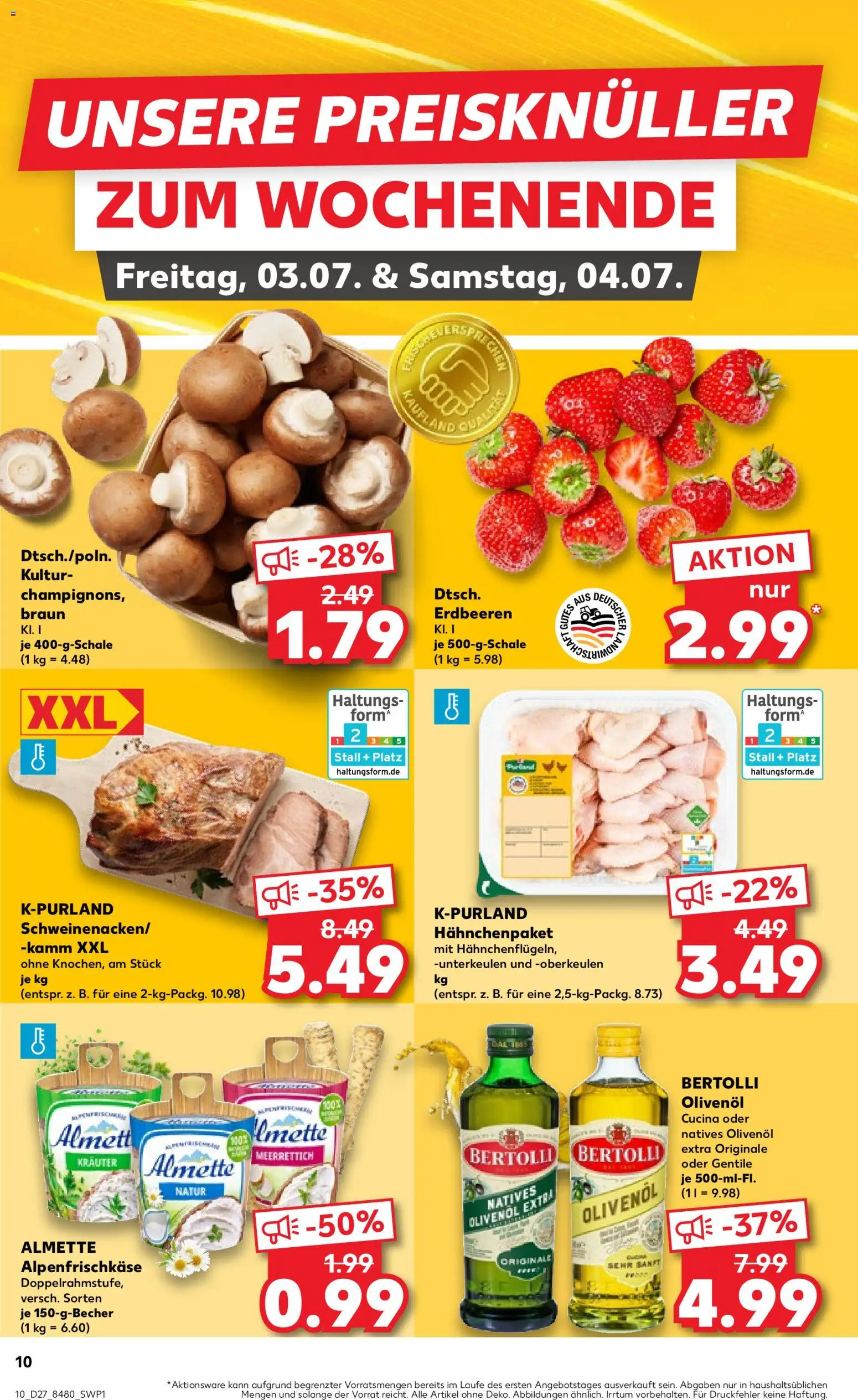 Kaufland Prospekt Stuttgart – gültig ab 02.07.2026 | Seite: 10 | Produkte: Almette, Olivenol, Bertolli olivenol, Erdbeeren