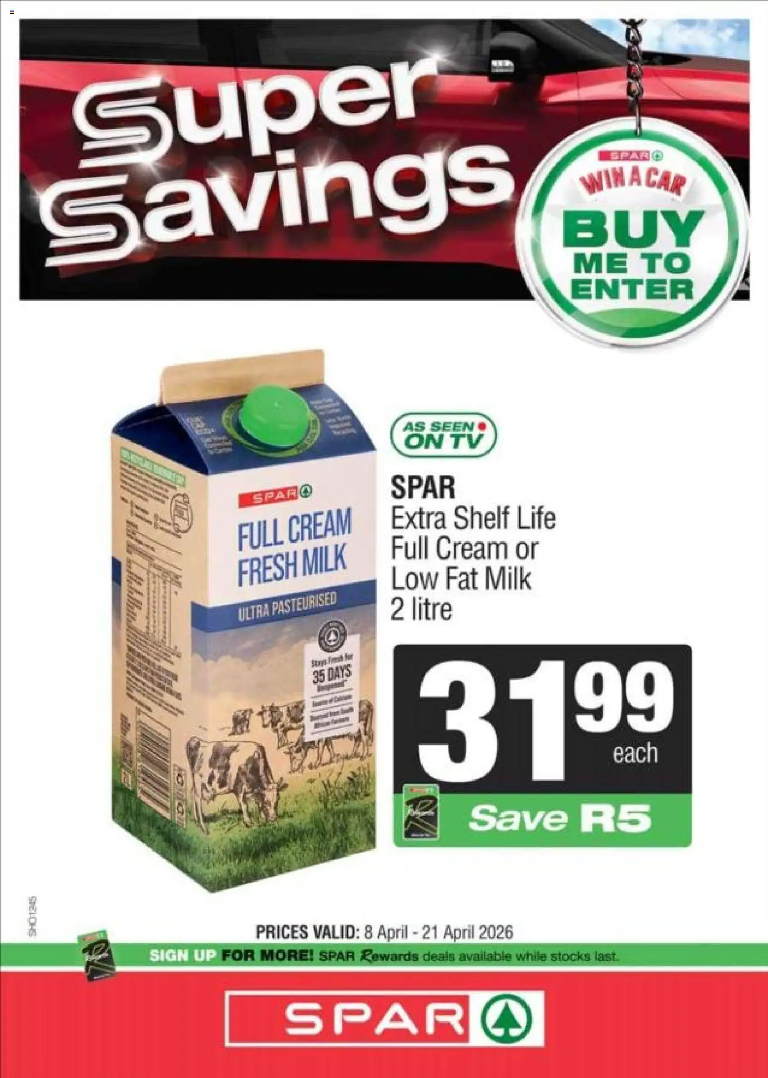 New KWIKSPAR catalogue – valid from 08/04/2026 | Page: 1 | Products: Shelf, Milk, Cream