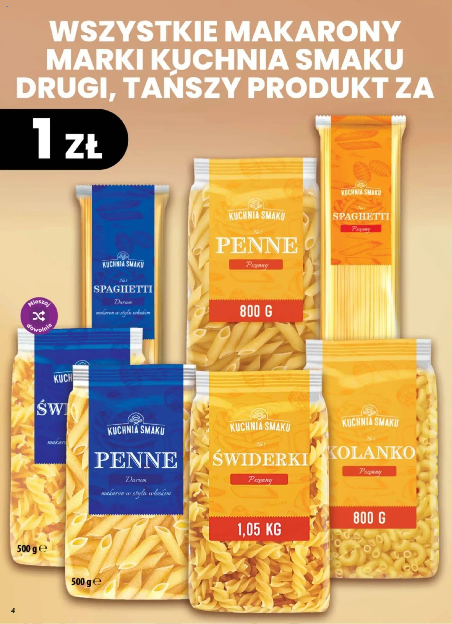 Dino gazetka - Weekendowe Okazje od 07.08.2026 | Strona: 4 | Produkty: Spaghetti, Penne, Makarony, Makaron