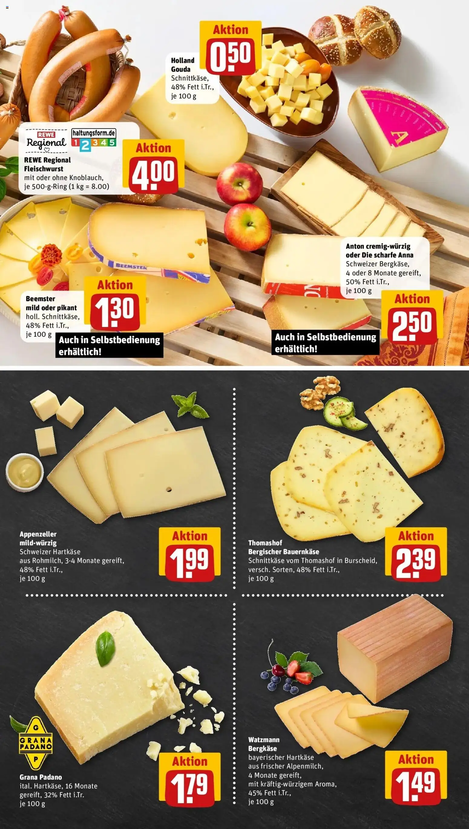 REWE Prospekt ab 14.09.2026 zum Blättern » Angebote | Seite: 11 | Produkte: Grana Padano, Gouda