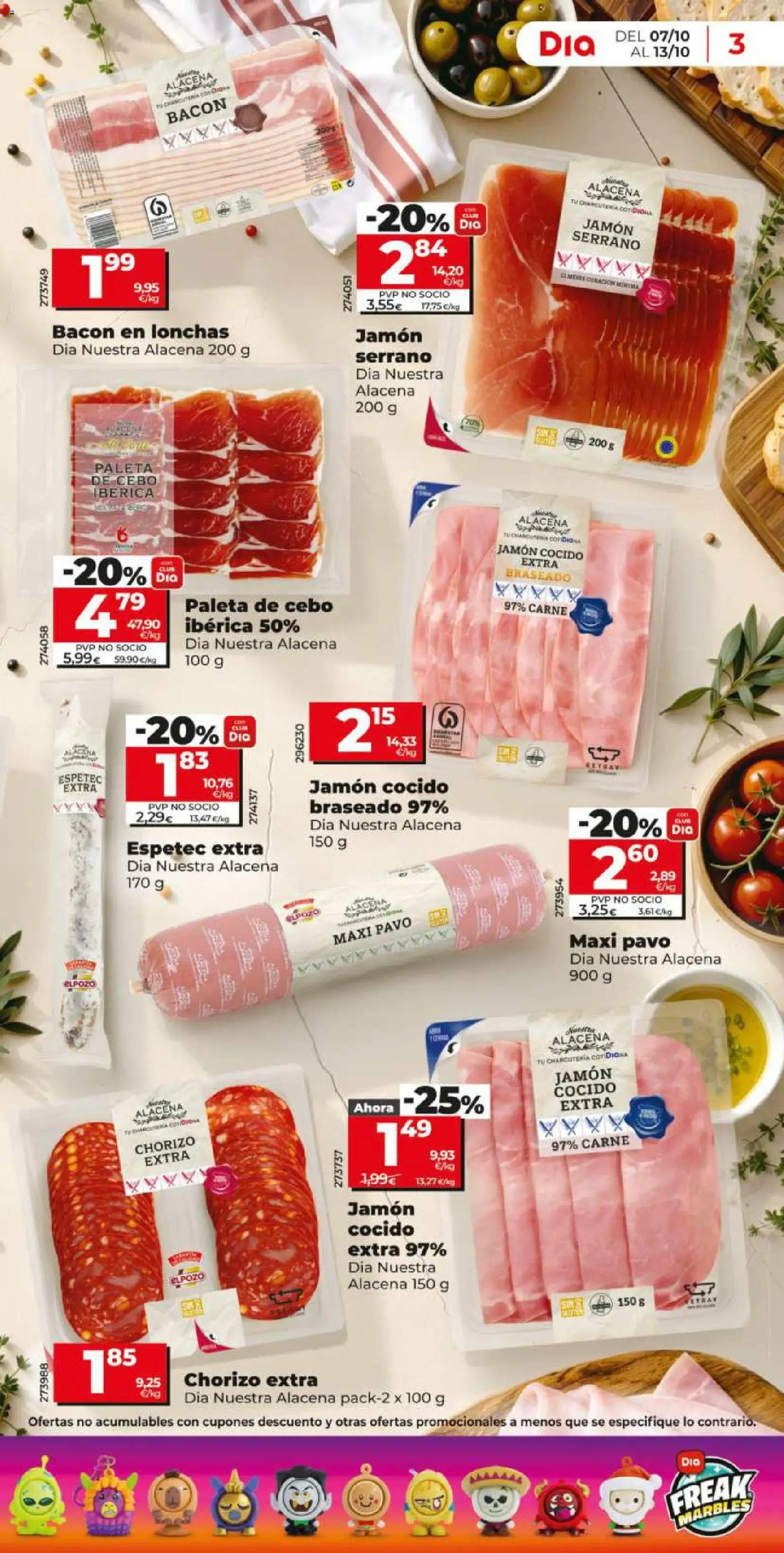 Dia - folleto │ válido desde el 07/10/2026 | Página: 3 | Productos: Jamón serrano, Jamón, Jamón cocido, Carne
