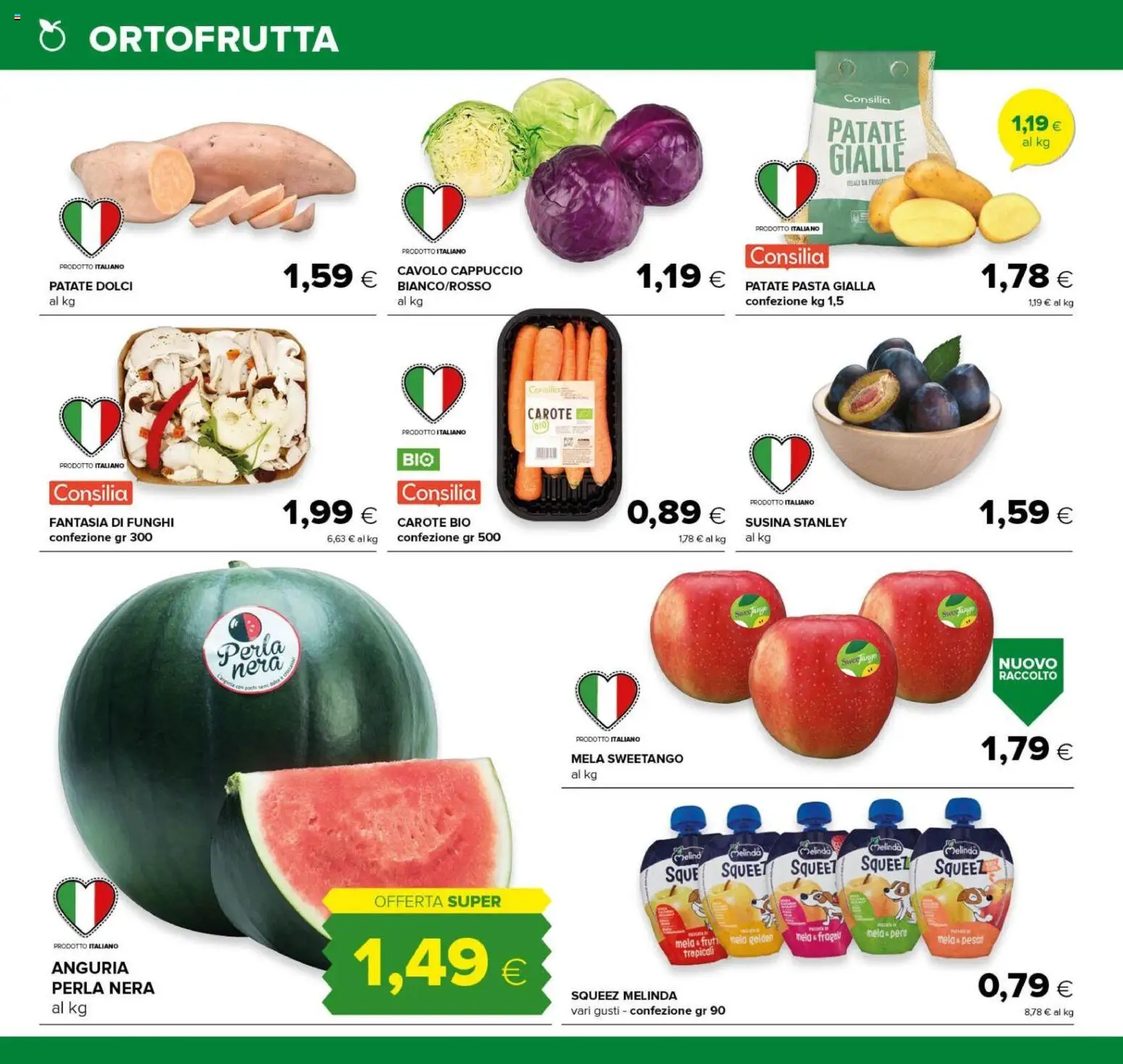 Volantino Tigre del 02/09/2026 | Pagina: 4 | Prodotti: Carote, Anguria, Cappuccio, Dolci