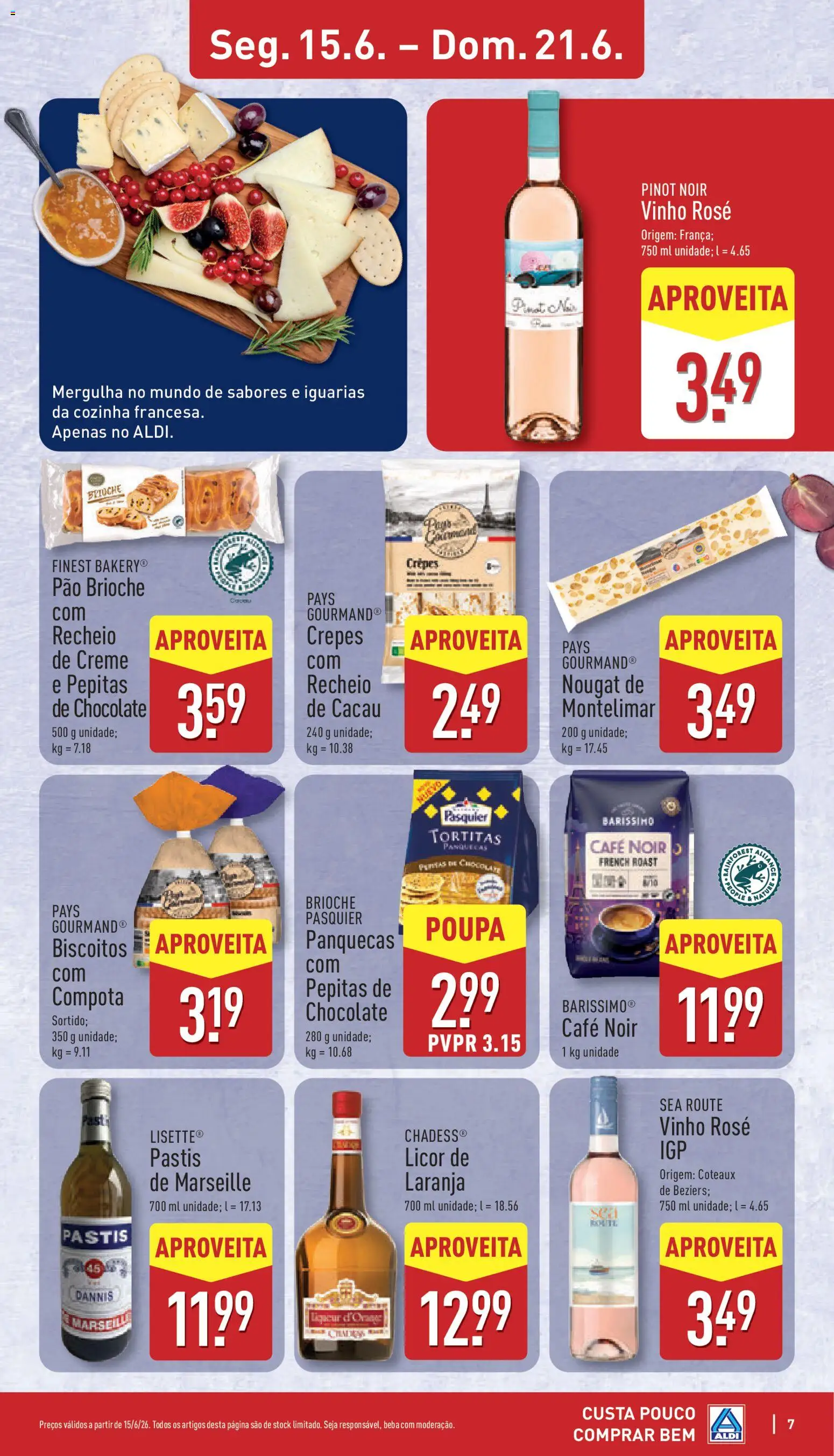 Aldi folheto │ válido de 15.06.2026 | Página: 7 | Produtos: Café, Chocolate, Vinho, Compota