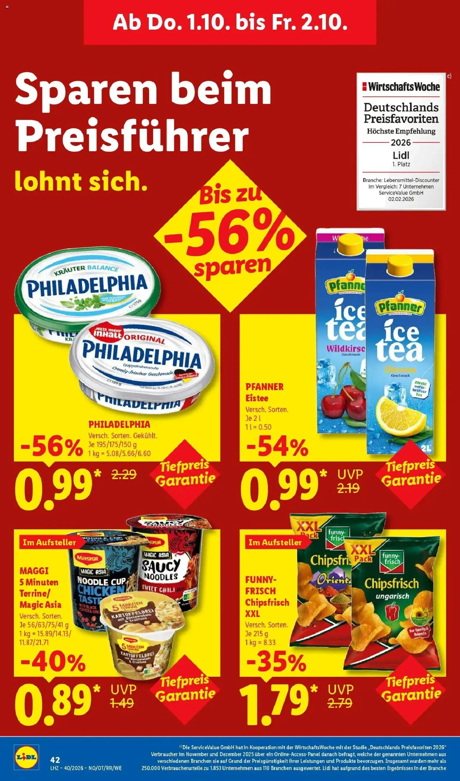 Lidl Prospekt Einbeck (ab 28.09.2026) zum Blättern » Angebote | Seite: 62 | Produkte: Funny frisch, Pfirsich, Chili, Chips