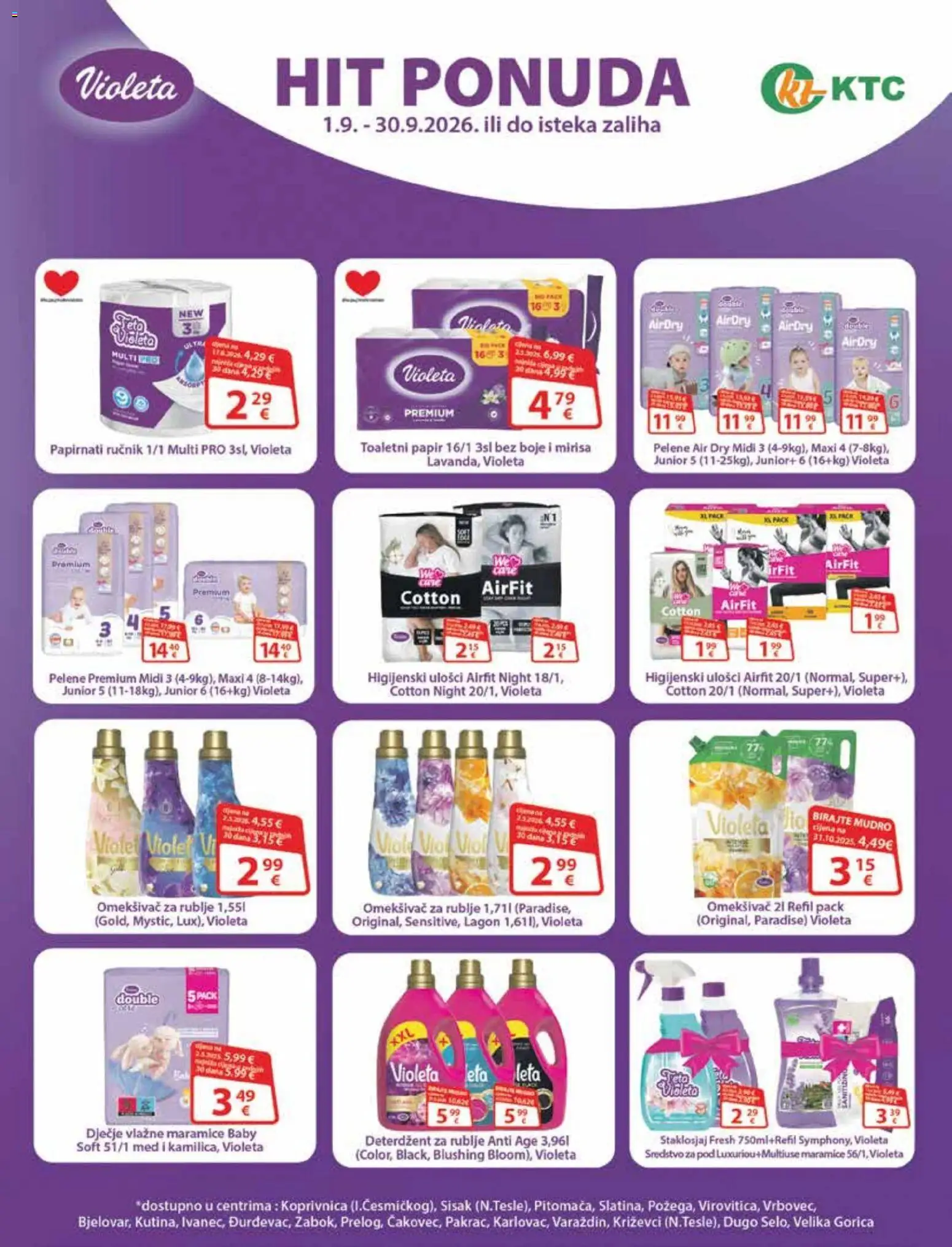 KTC katalog | vrijedi od 02.09.2026 | Stranica: 35 | Proizvodi: Omekšivač, Deterdžent, Maramice, Toaletni papir