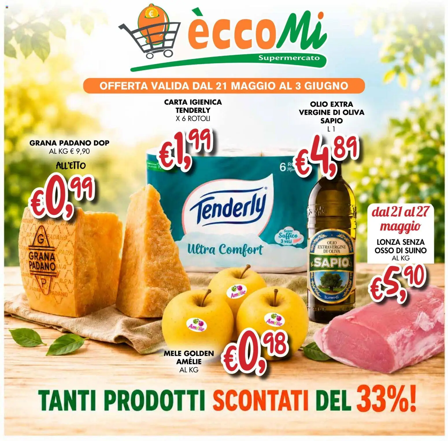 Volantino Coal del 21.05.2026 | Pagina: 1 | Prodotti: Carta igienica, Suino, Olio, Grana Padano