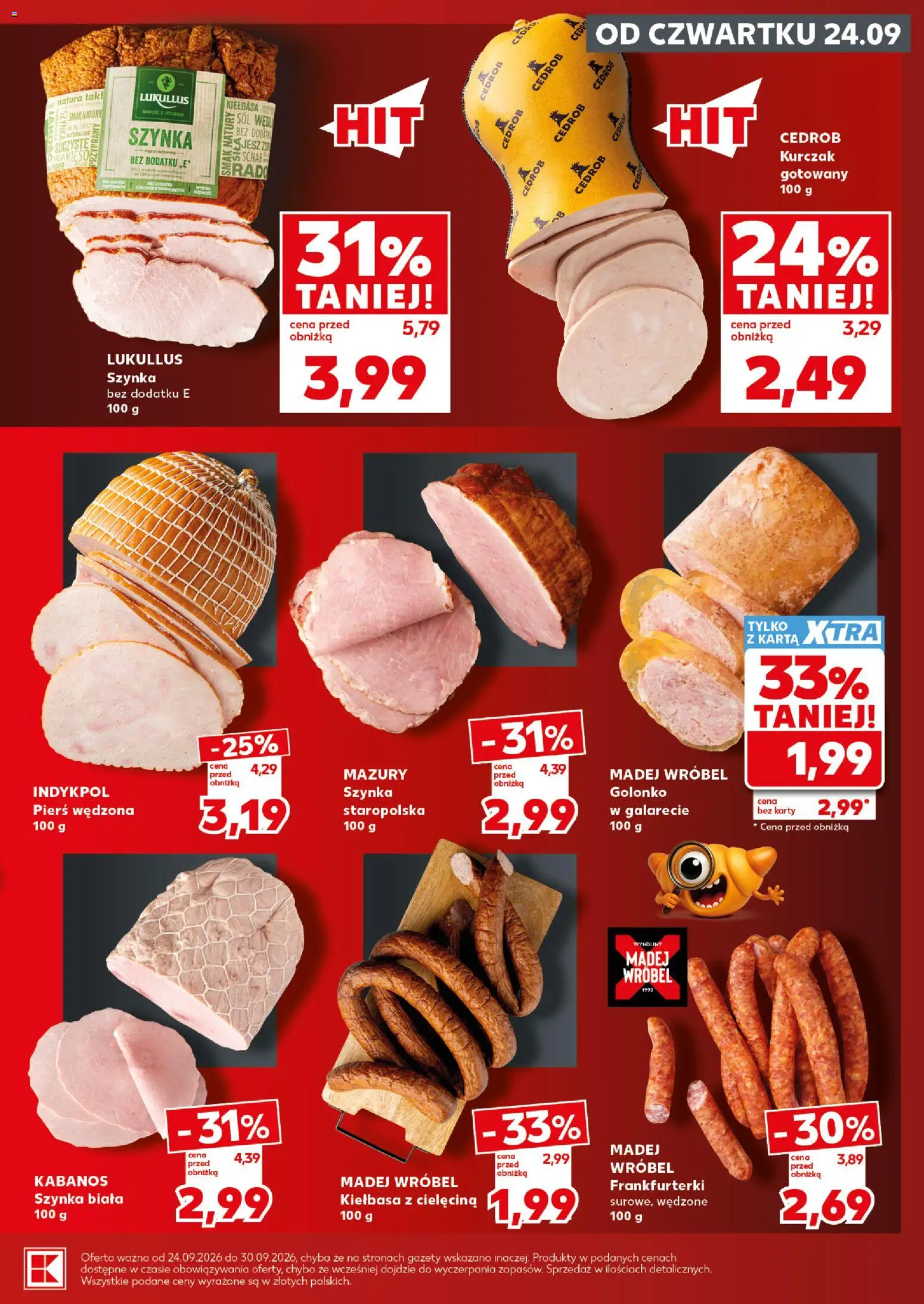 Kaufland Polsko leták - Mocny start od 28.09.2026 | Strana: 15 | Produkty: Kabanos, Karty