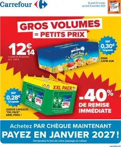 Carrefour - Prévisualisation de Carrefour Gros volumes = petits prix valide à partir de 22/10/2026
