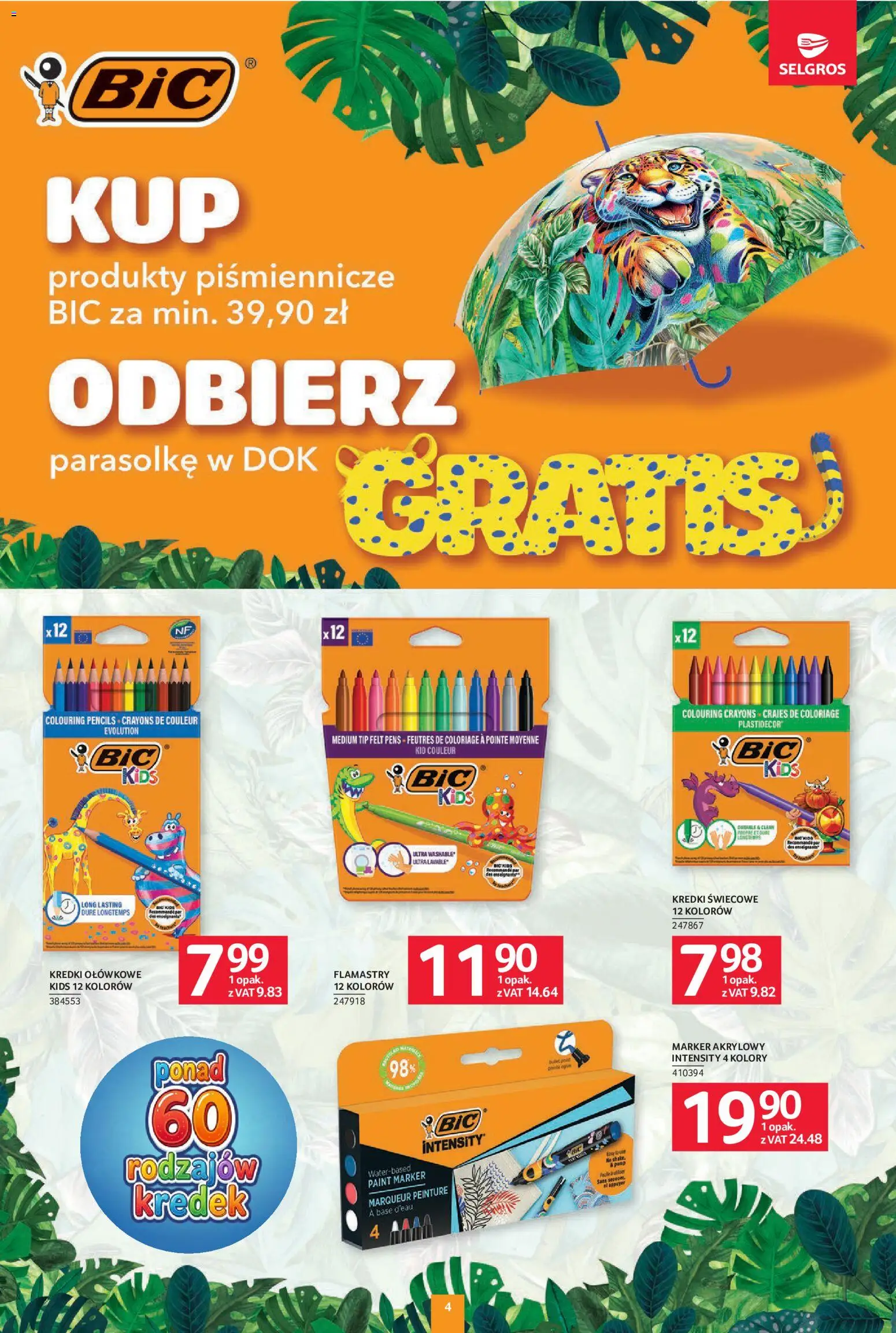 Selgros cash&carry gazetka - Szkola od 13.08.2026 | Strona: 4 | Produkty: Kredki, Flamastry