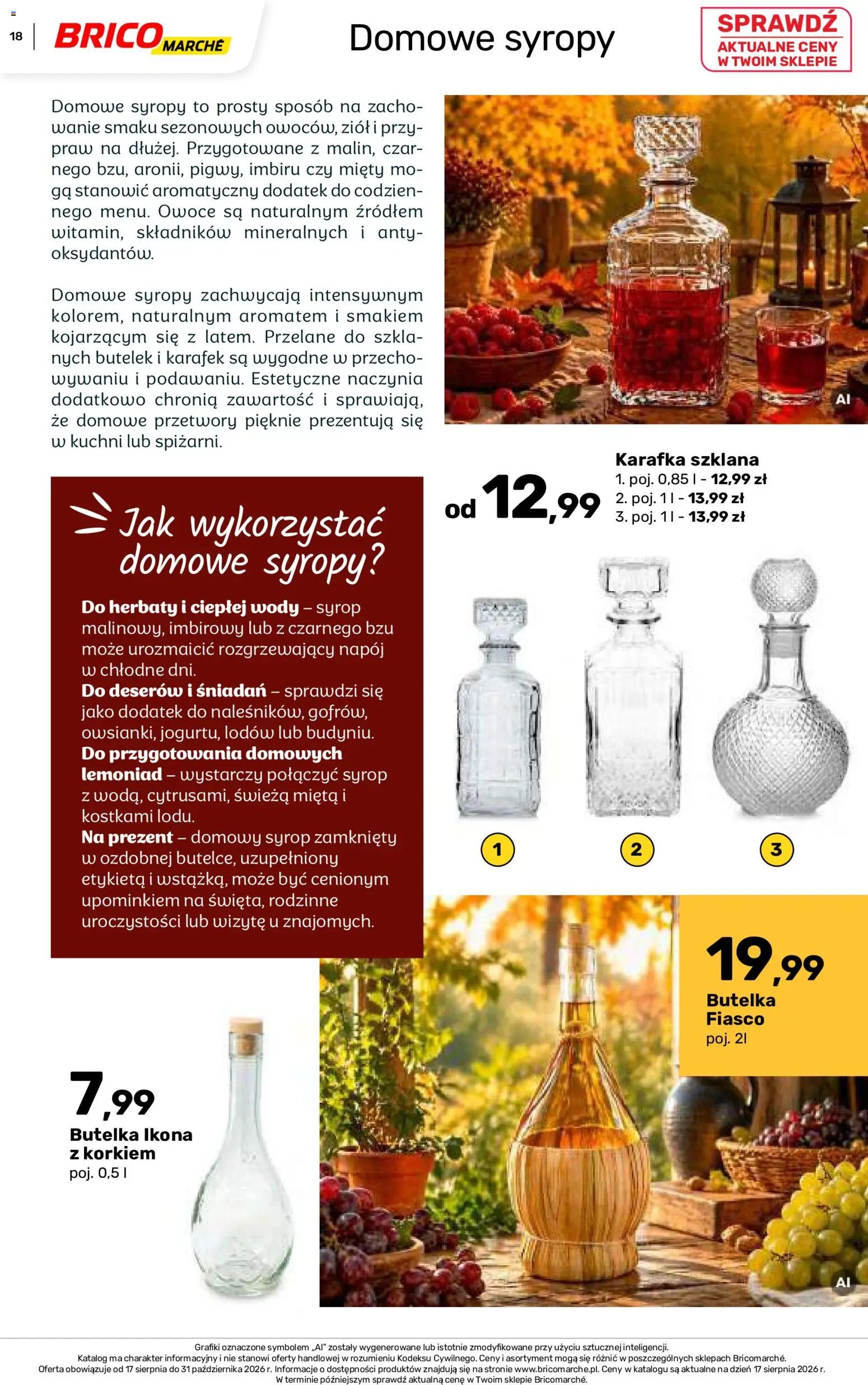 Brico Marché gazetka - Jesienne Inspiracje od 17.08.2026 | Strona: 18 | Produkty: Syrop, Przetwory, Mięta, Owoce