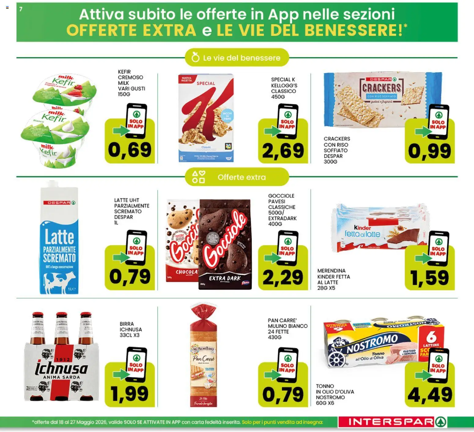 Volantino Interspar del 18.05.2026 | Pagina: 7 | Prodotti: Birra, Riso, Olio, Tonno