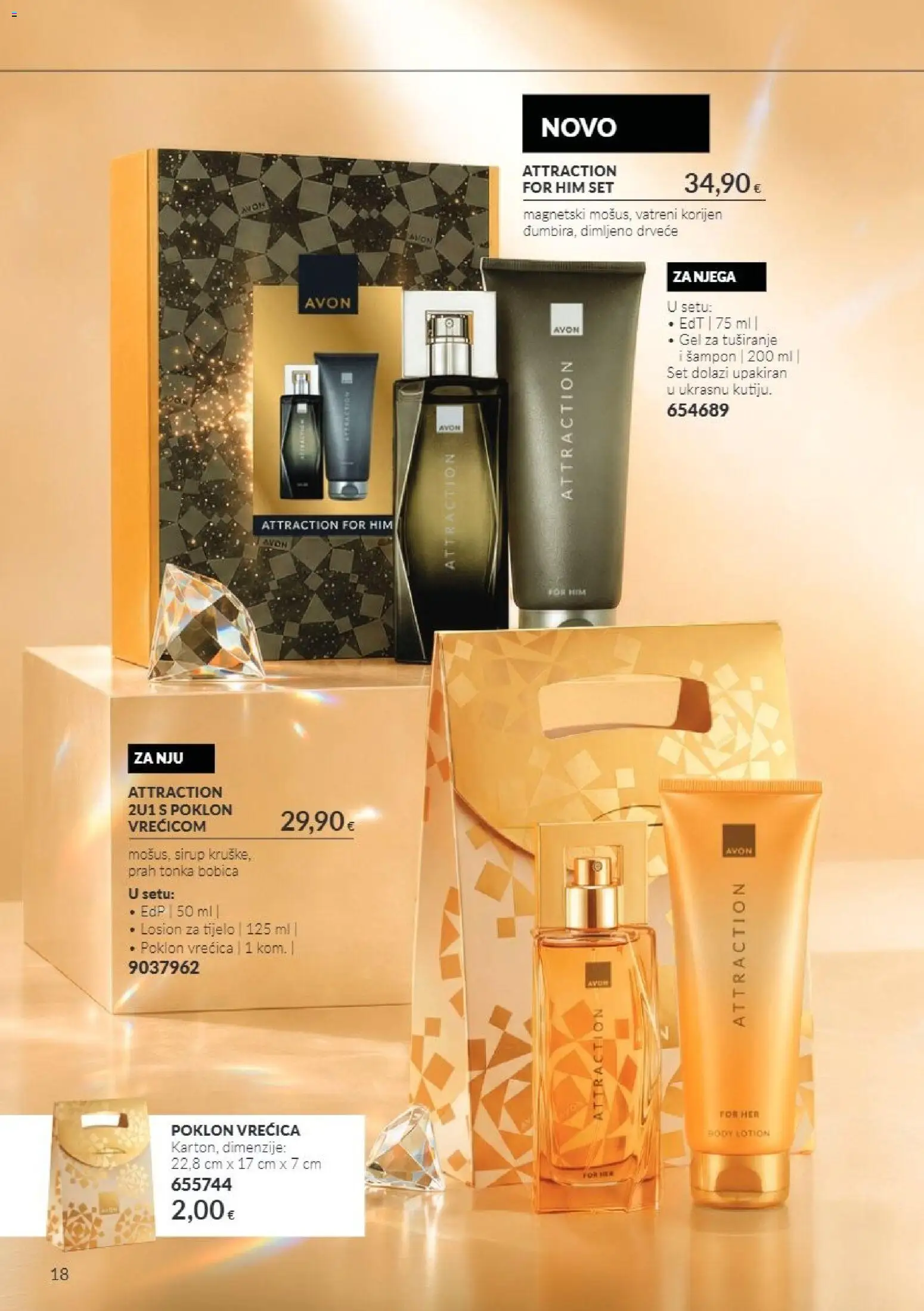 Avon katalog | vrijedi od 01.11.2026 | Stranica: 18 | Proizvodi: Šampon, Gel za tuširanje, Poklon vrećica, Losion za tijelo